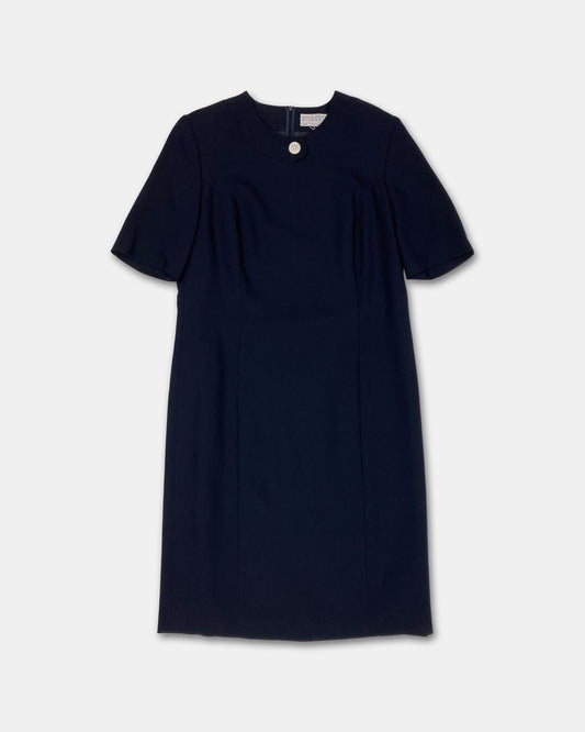 Givenchy en Plus 1980s Formal Dress Dark Navy