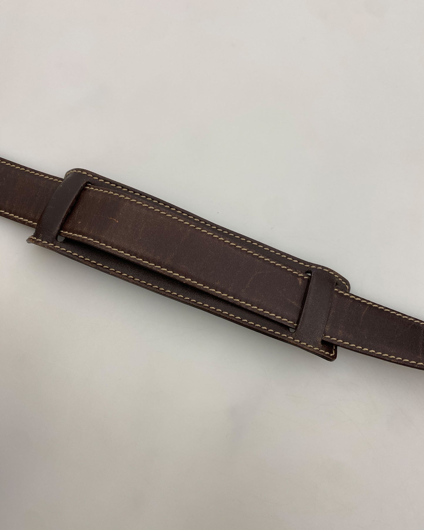 Gucci 2000s Pony Hair Leather Shoulder Messenger Bag Brown