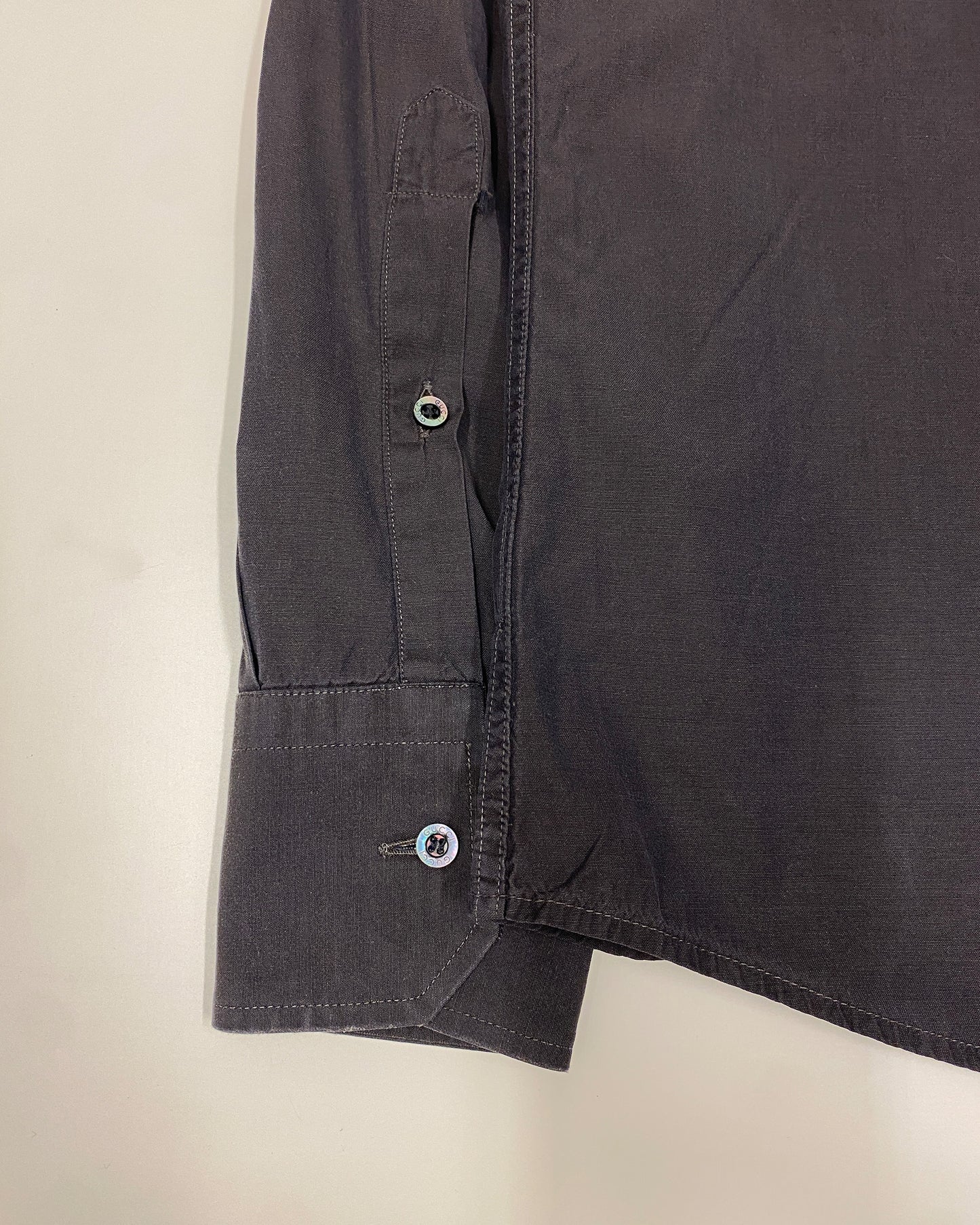 Gucci by Frida Giannini 2010s Classic Shirt Grey Purple