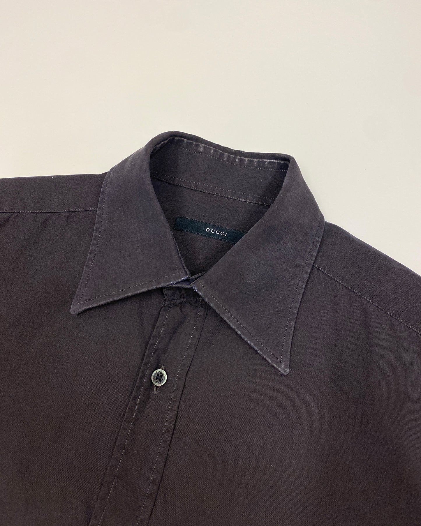 Gucci by Frida Giannini 2010s Classic Shirt Grey Purple