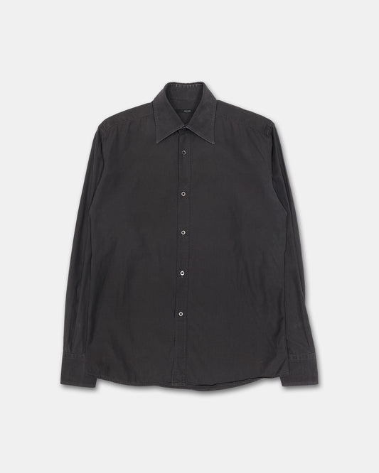 Gucci by Frida Giannini 2010s Classic Shirt Grey Purple