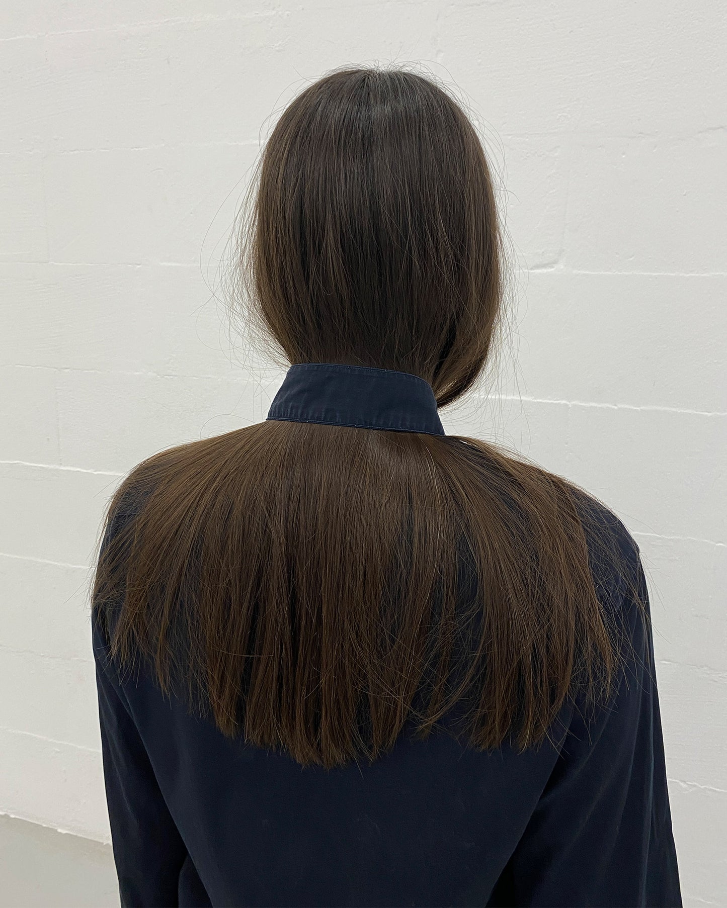 Gucci by Tom Ford 2000s Slit Collar Shirt Black Navy