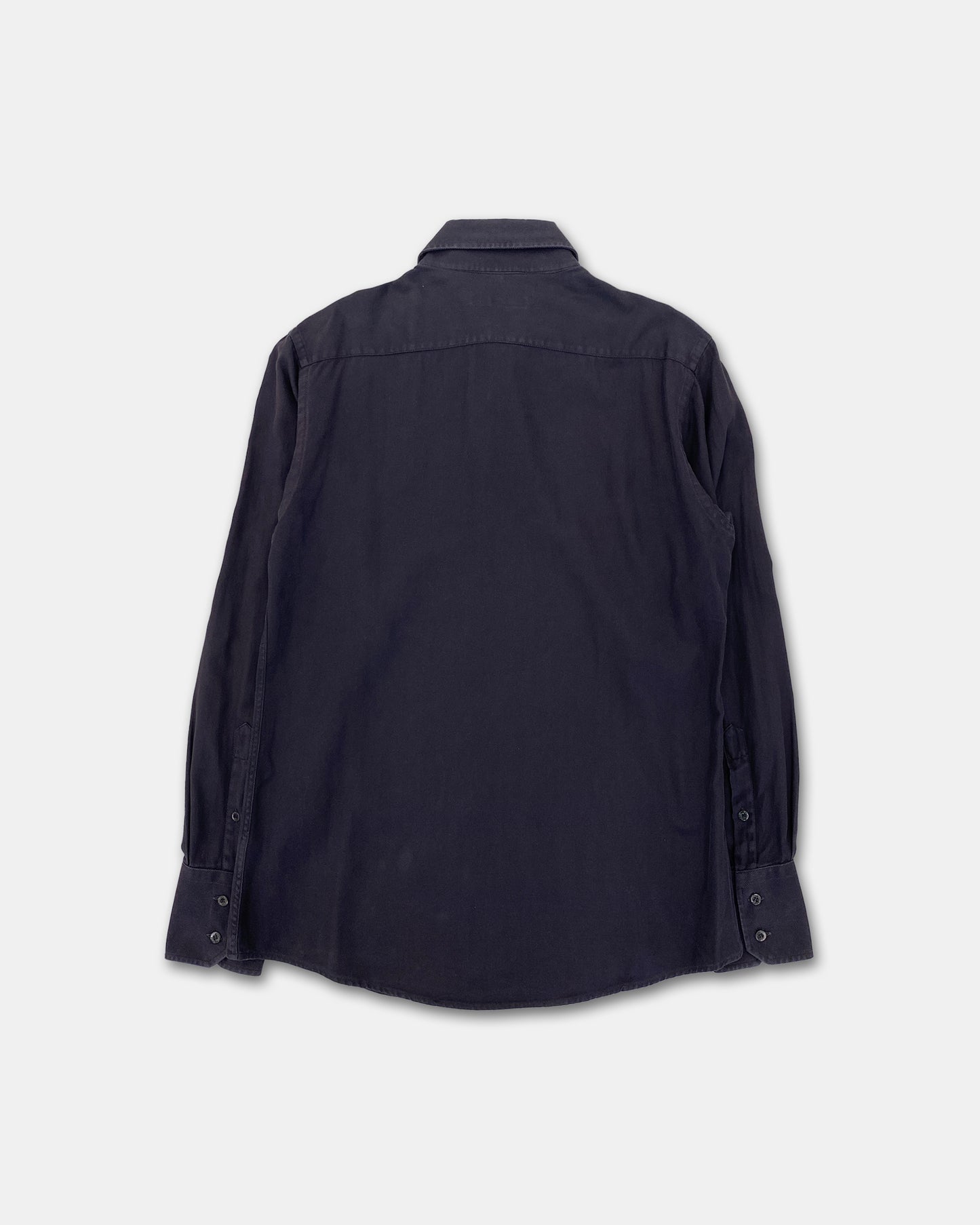 Gucci by Frida Giannini 2010s Herringbone Shirt Purple Navy