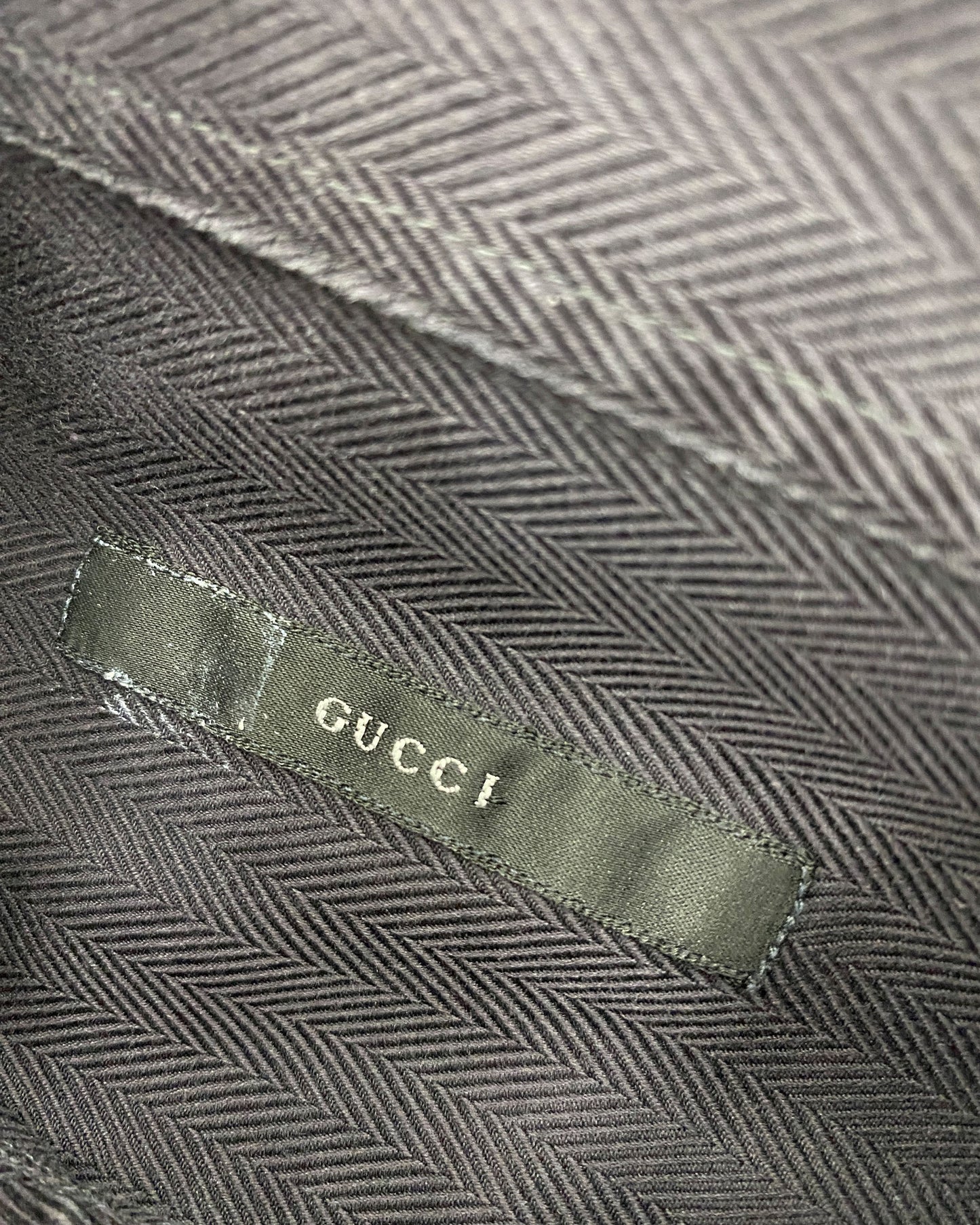 Gucci by Frida Giannini 2010s Herringbone Shirt Purple Navy