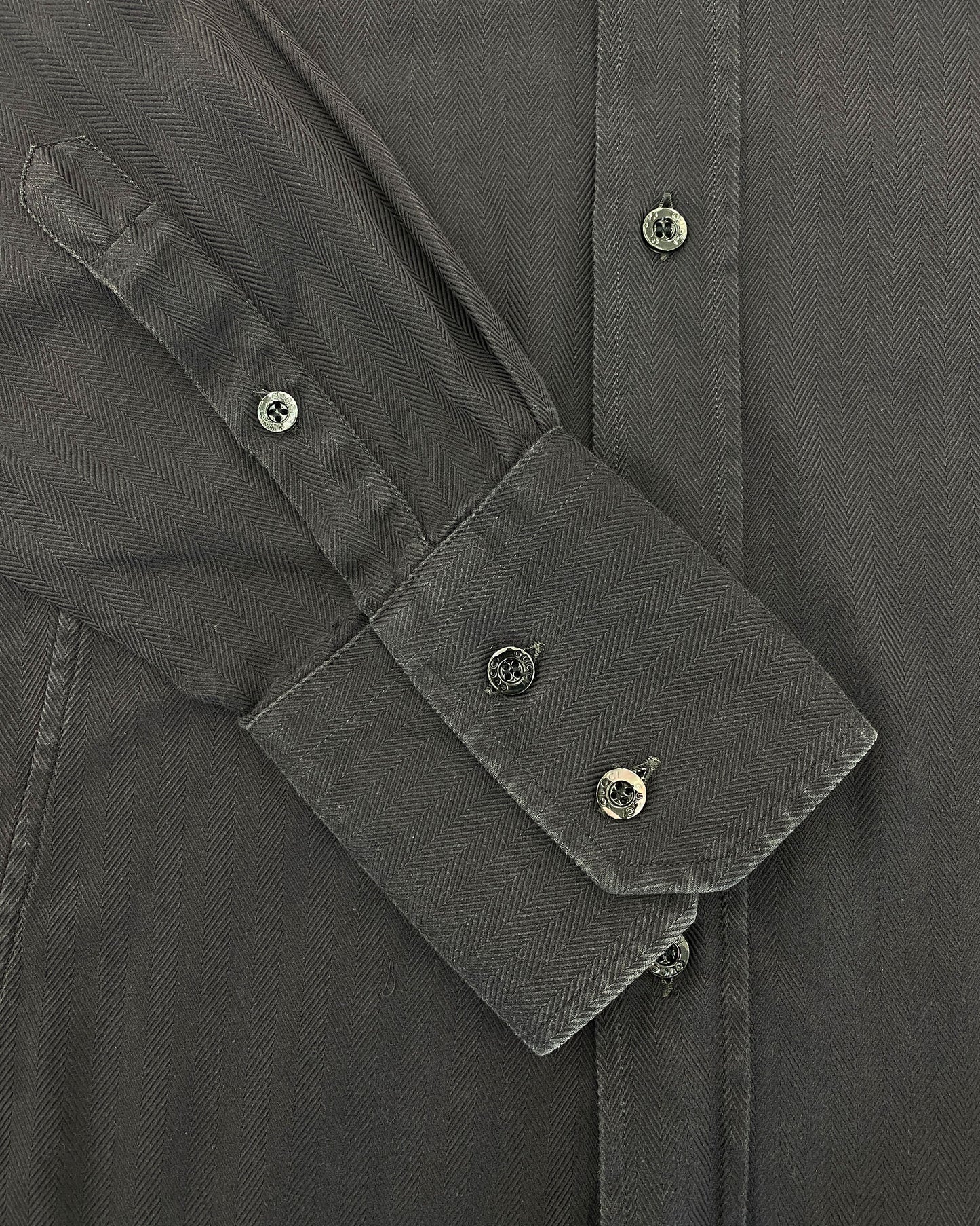 Gucci by Frida Giannini 2010s Herringbone Shirt Purple Navy