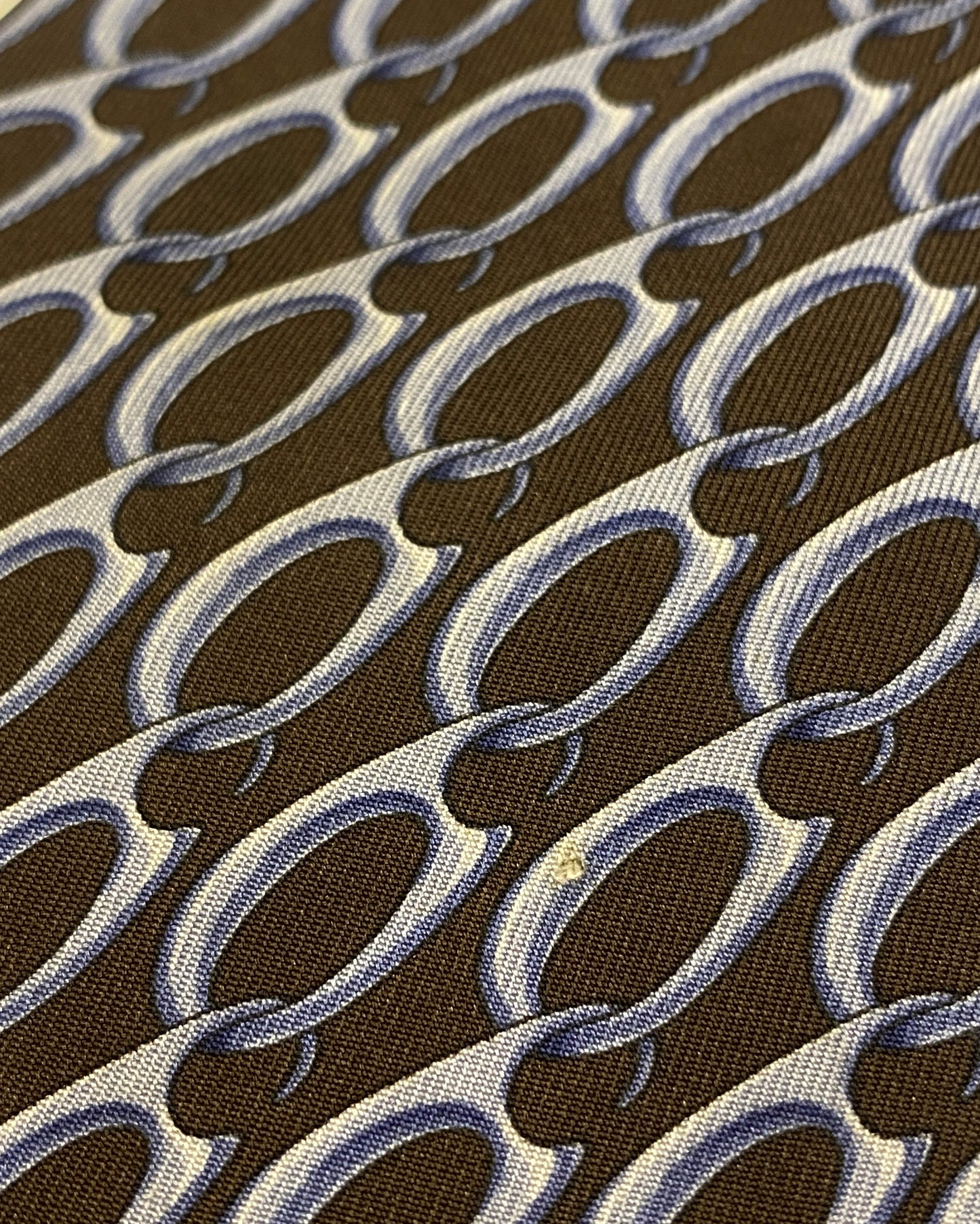 Gucci by Tom Ford 2000s 3D Artwork Tie Blue Brown
