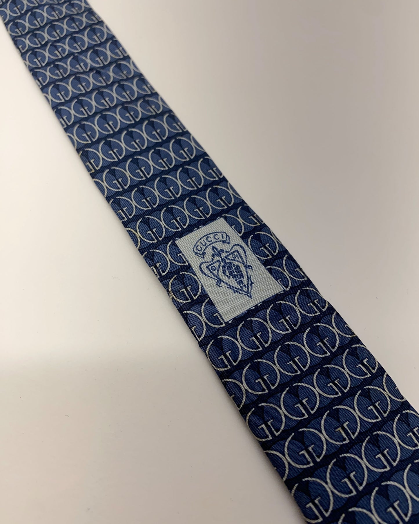Gucci 2000s Monogram Tie Navy
