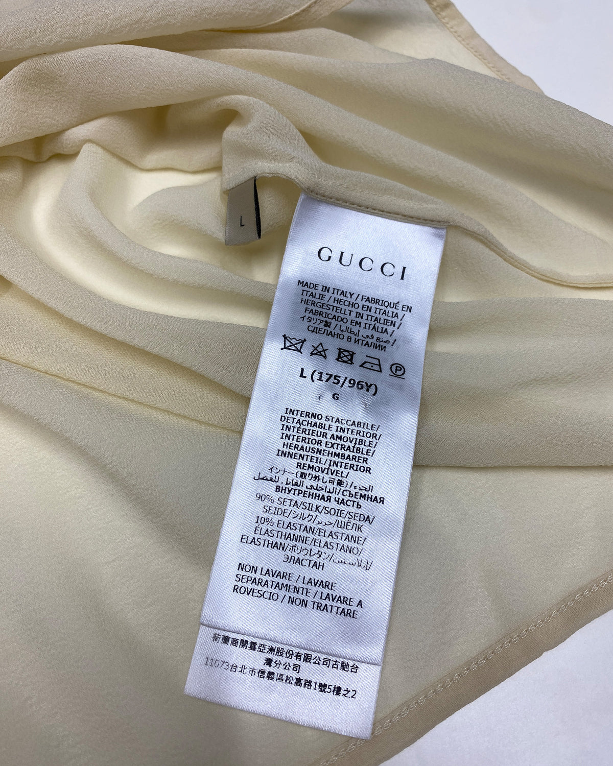 Gucci 2020s Silk See Trough Tanktop Nude Beige