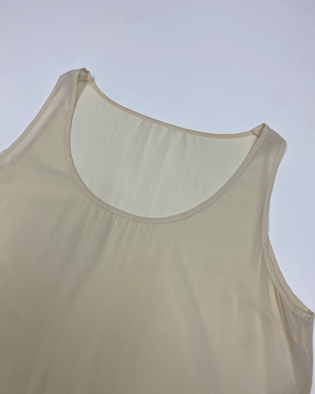 Gucci 2020s Silk See Trough Tanktop Nude Beige