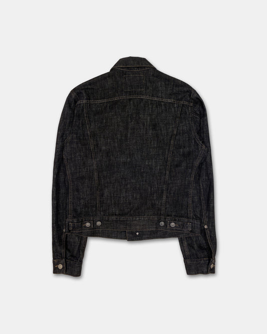 Gucci by Tom Ford 2000s Classic Denim Jacket Dark Grey