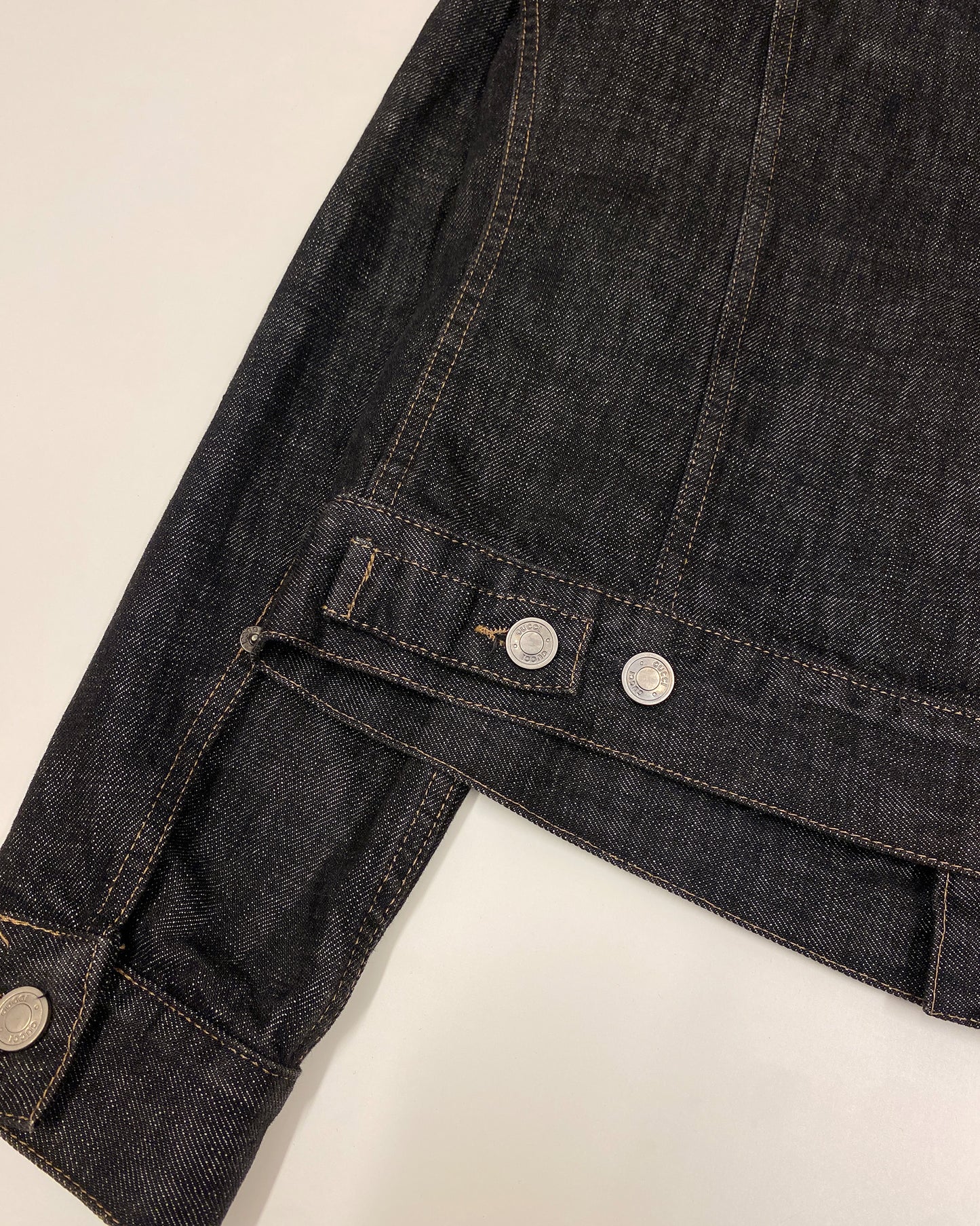 Gucci by Tom Ford 2000s Classic Denim Jacket Dark Grey