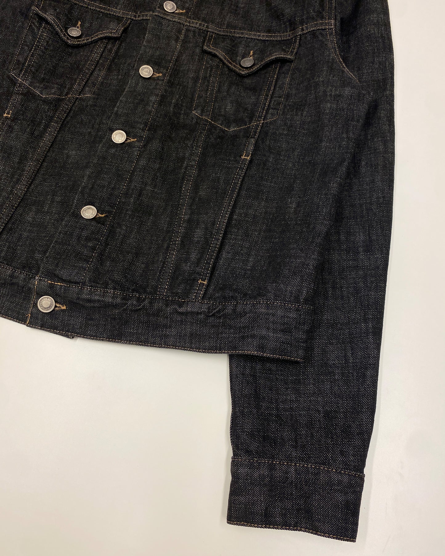Gucci by Tom Ford 2000s Classic Denim Jacket Dark Grey