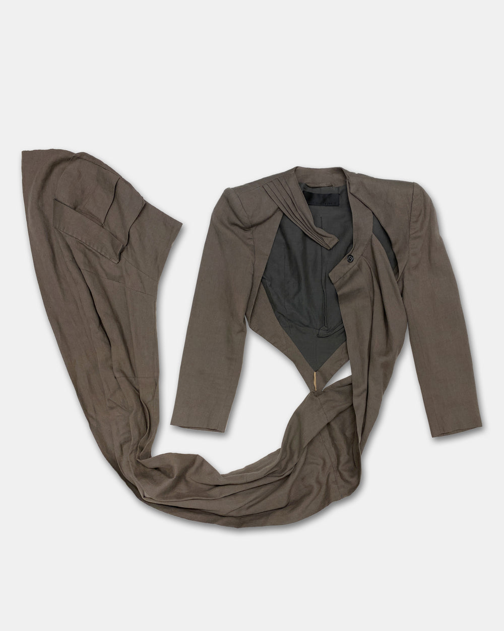 Haider Ackermann SS2010 Runway Warp Blazer Jacket Brown