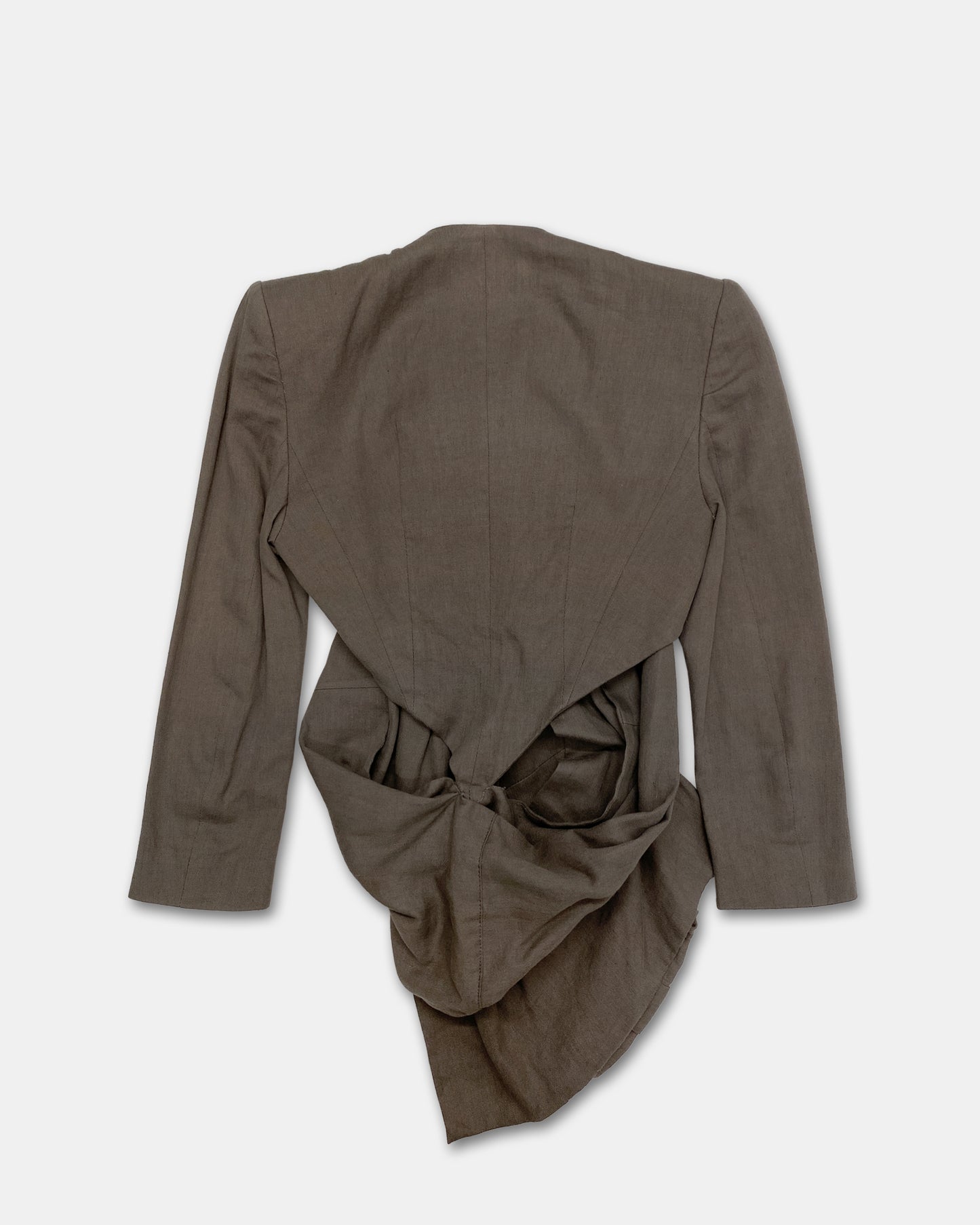 Haider Ackermann SS2010 Runway Warp Blazer Jacket Brown