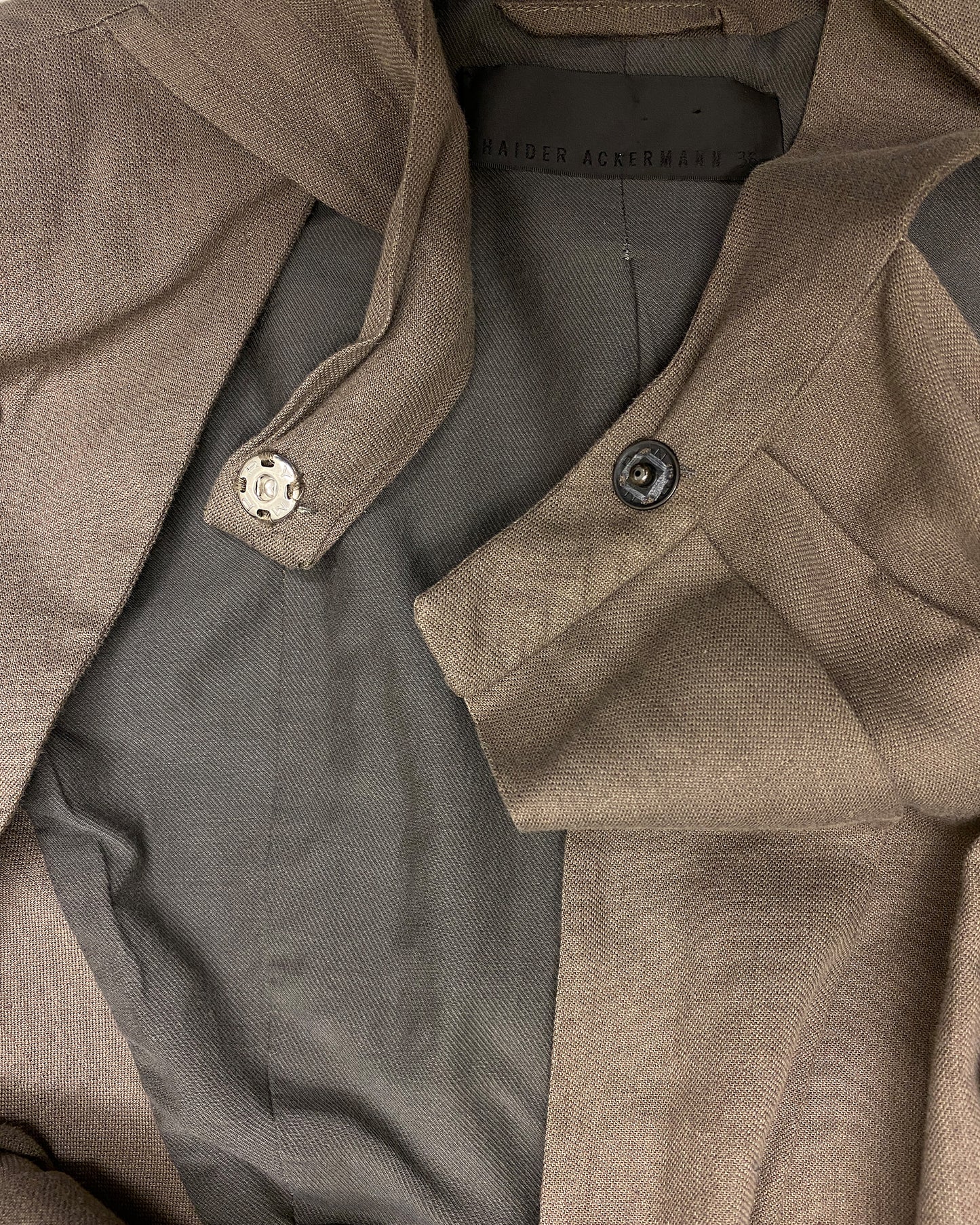 Haider Ackermann SS2010 Runway Warp Blazer Jacket Brown
