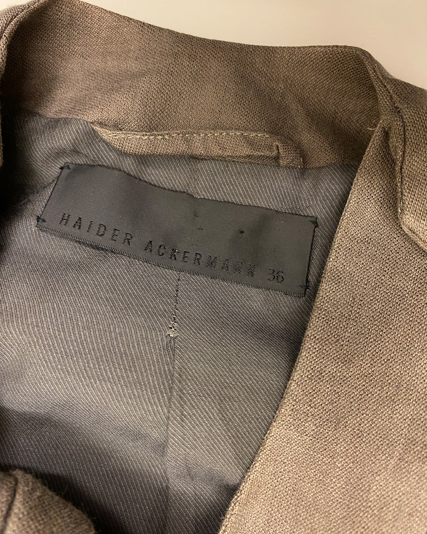 Haider Ackermann SS2010 Runway Warp Blazer Jacket Brown