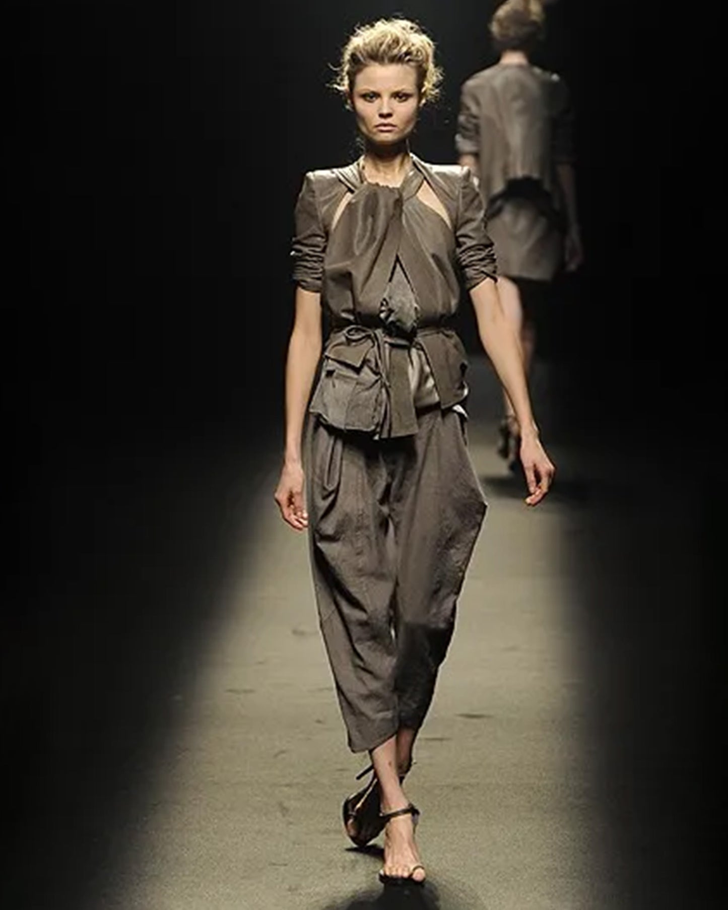 Haider Ackermann SS2010 Runway Warp Blazer Jacket Brown