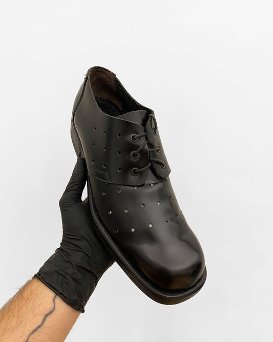 H.A.I.E. 2000s Studded Leather Derby Shoes Black
