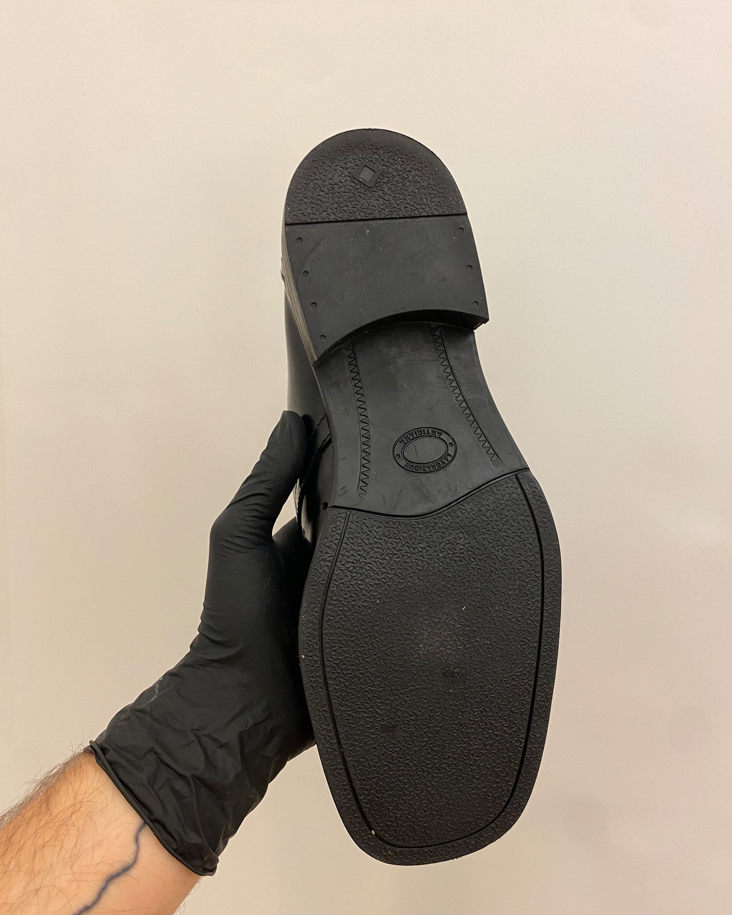 H.A.I.E. 2000s Studded Leather Derby Shoes Black