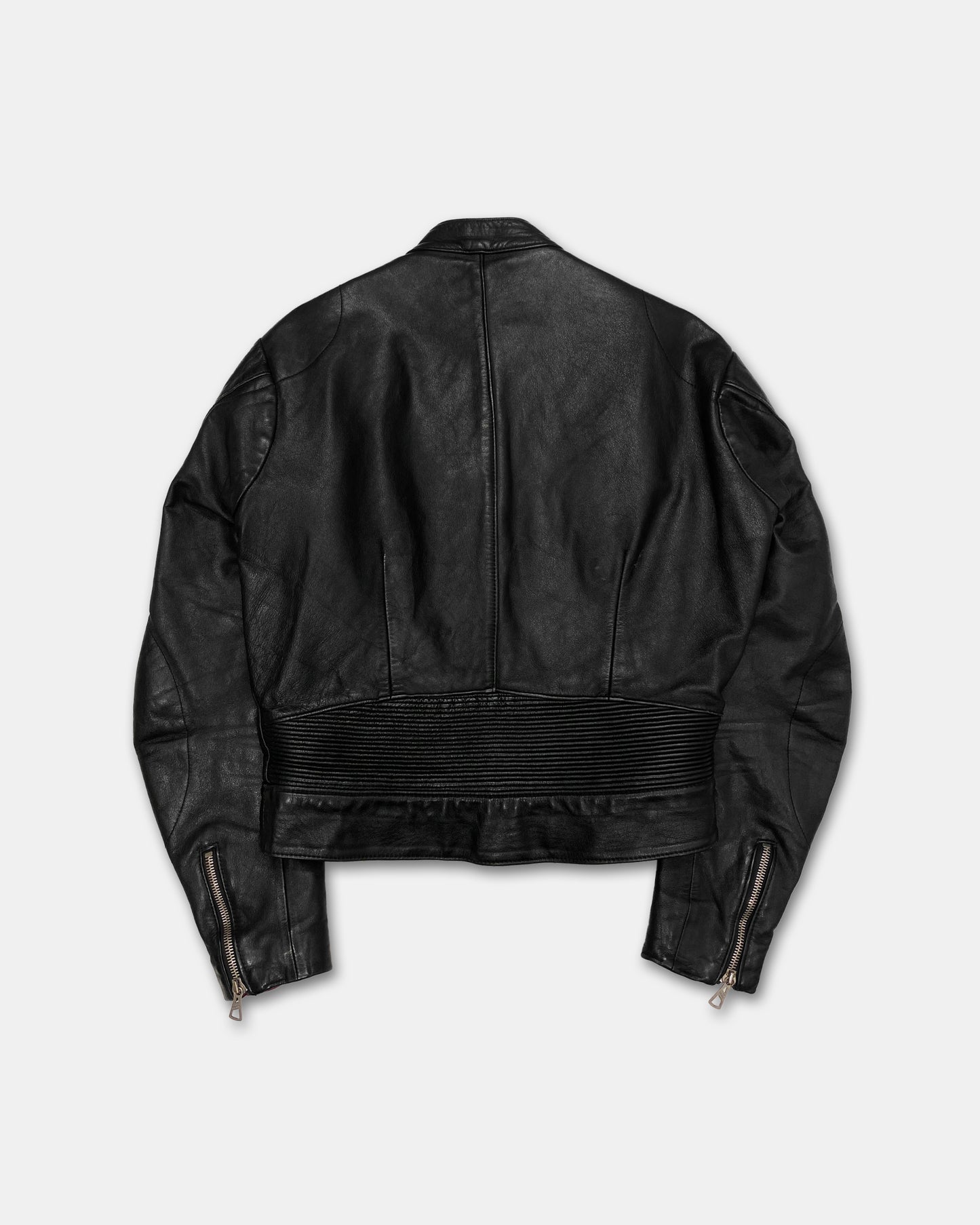 Harro 1980s Racing Leatherjacket Black