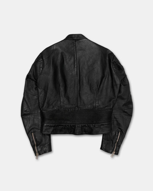 Harro 1980s Racing Leatherjacket Black
