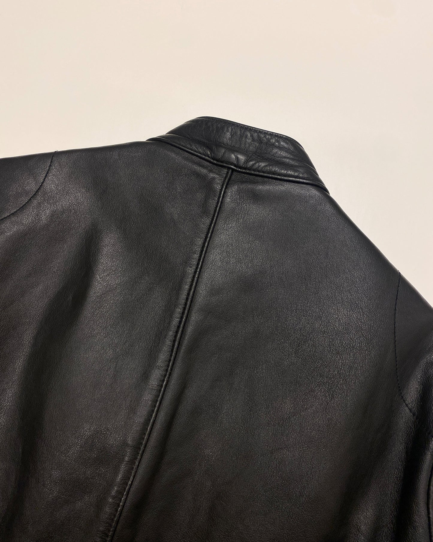 Harro 1980s Racing Leatherjacket Black