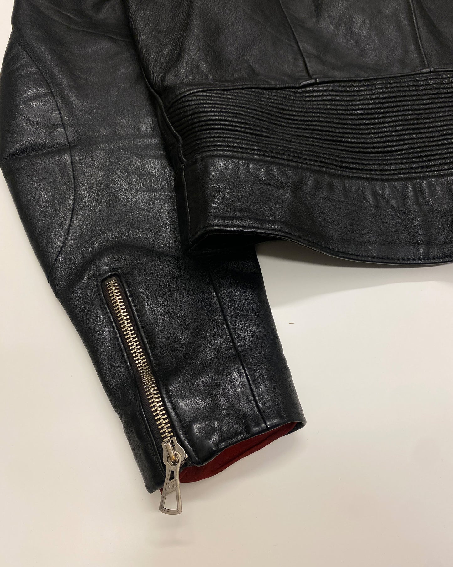 Harro 1980s Racing Leatherjacket Black