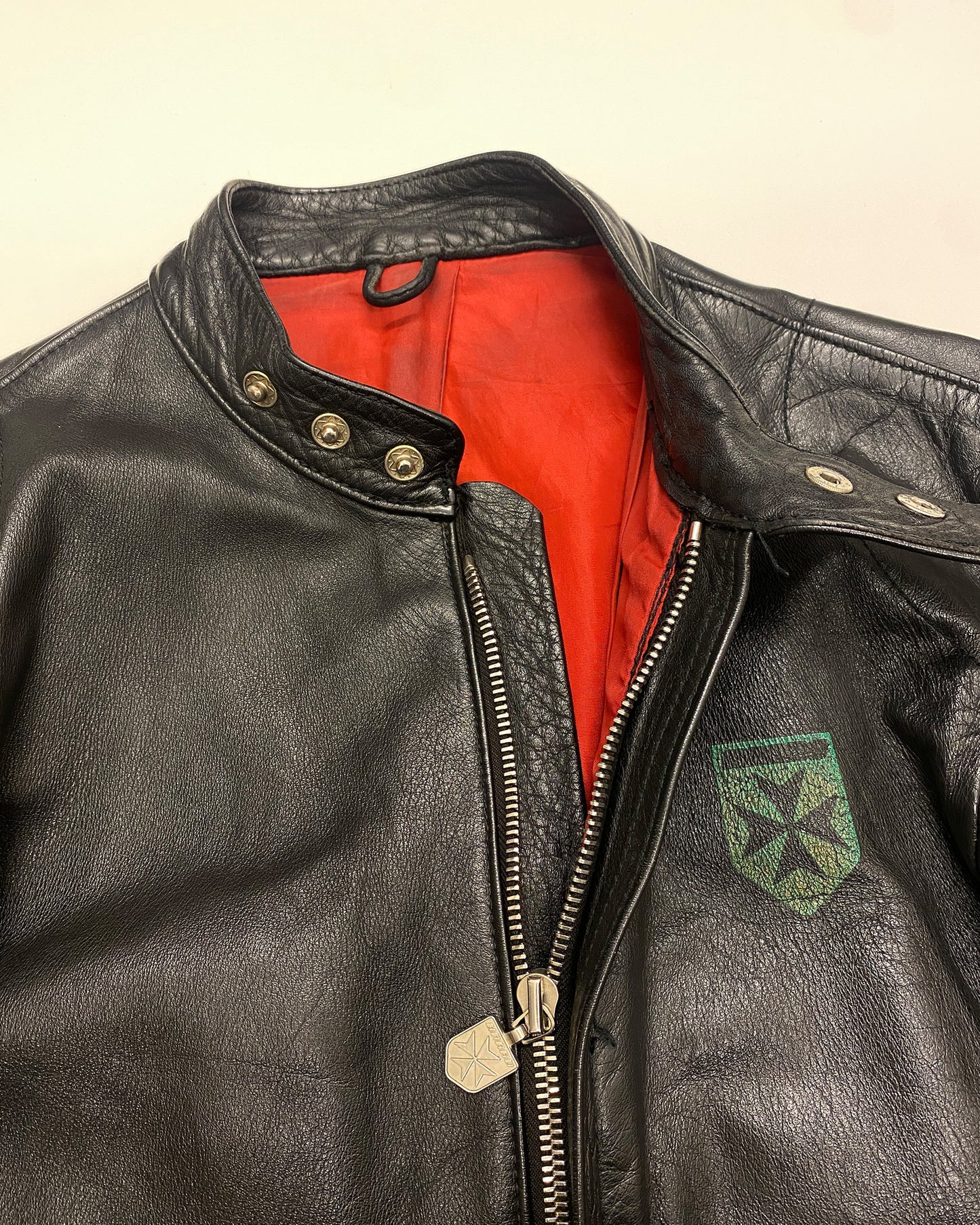 Harro 1980s Racing Leatherjacket Black