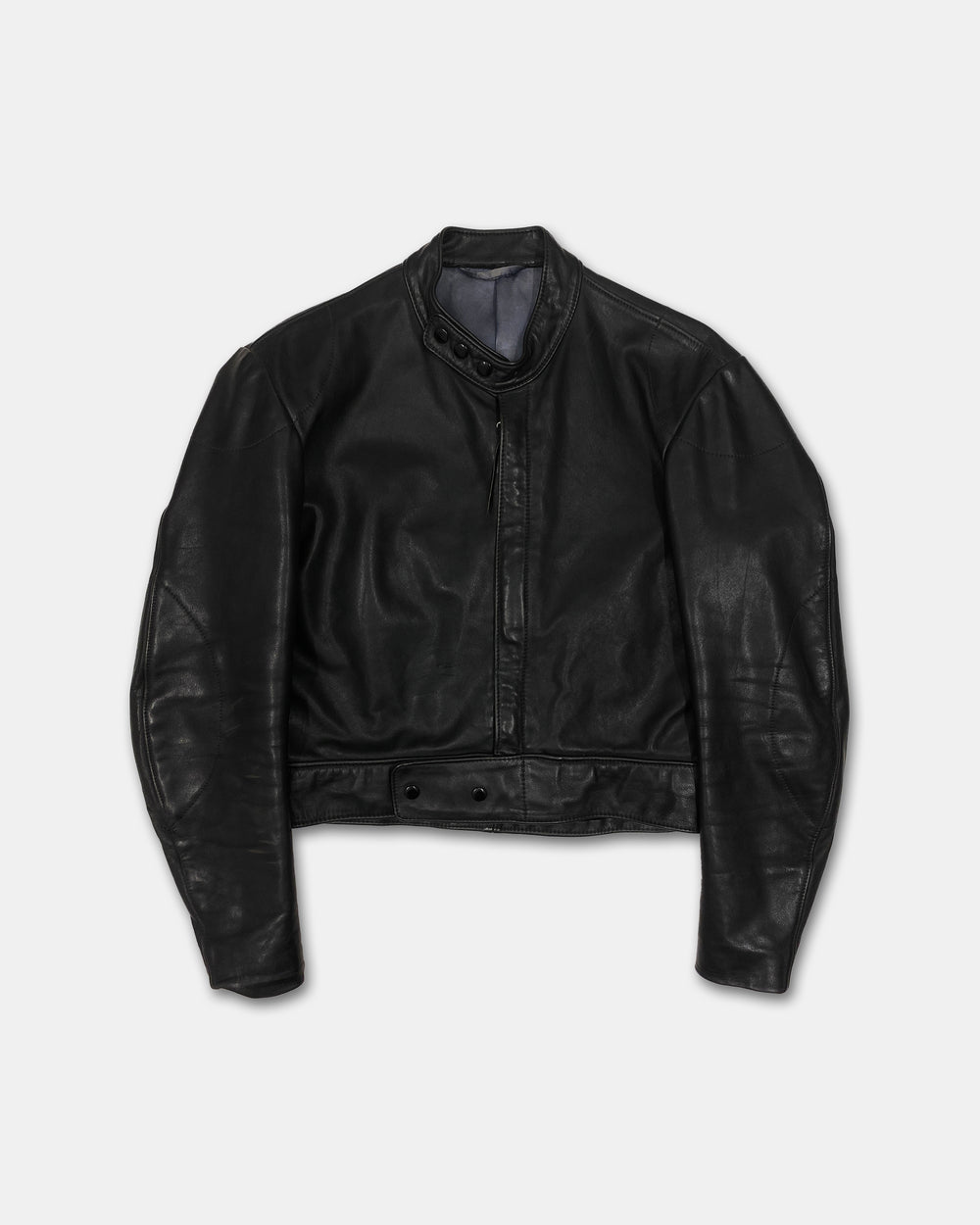 Harro 1970s Racing Leather Jacket Black