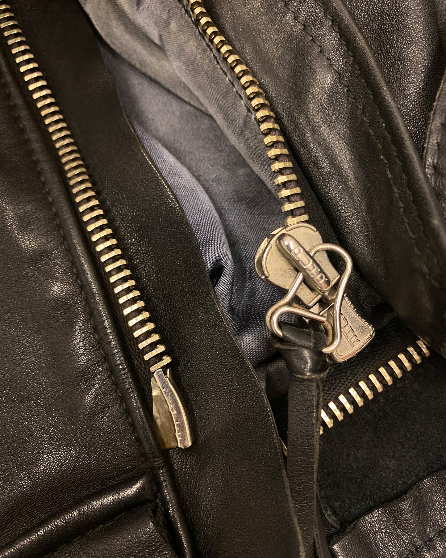 Harro 1970s Racing Leather Jacket Black