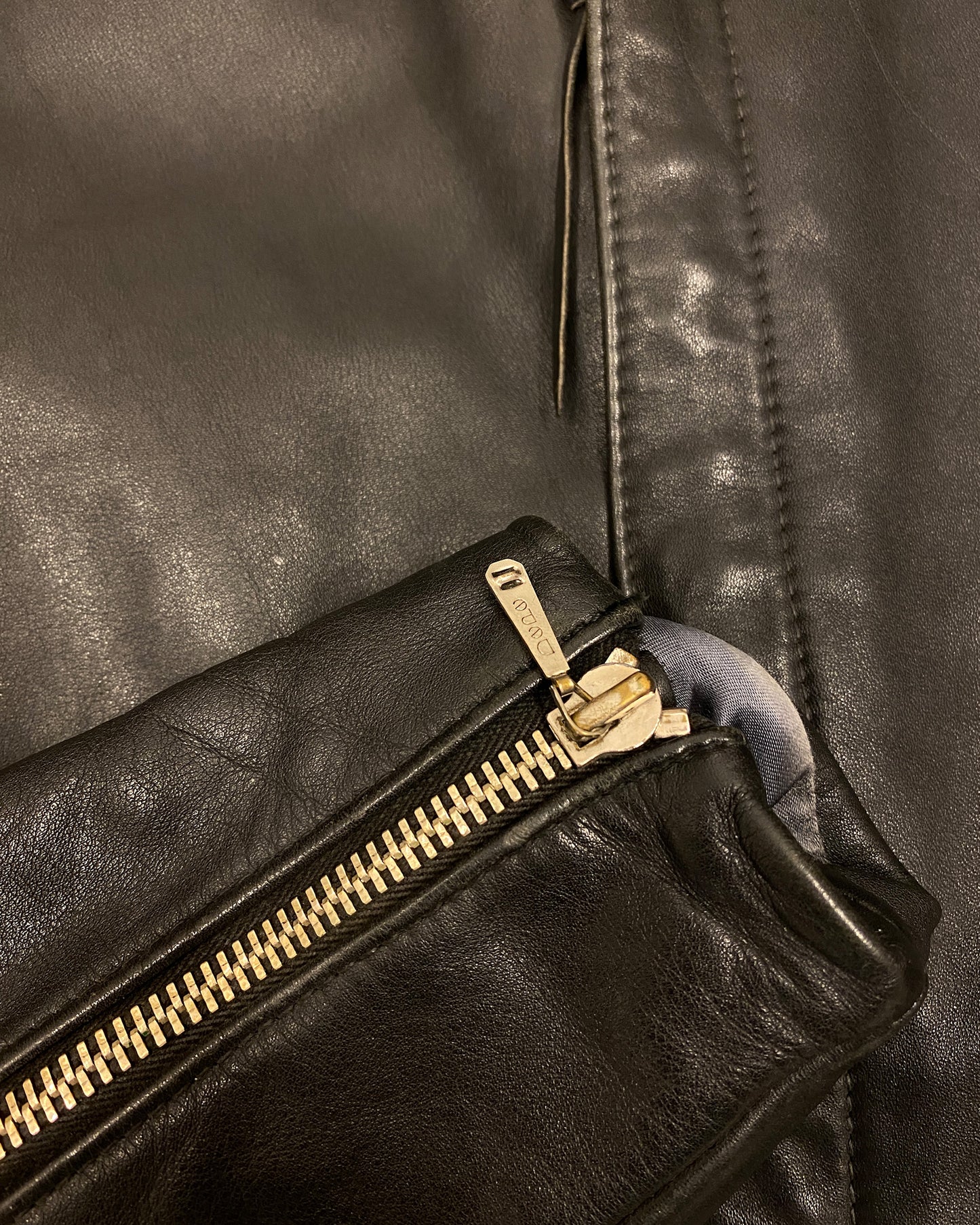 Harro 1970s Racing Leather Jacket Black