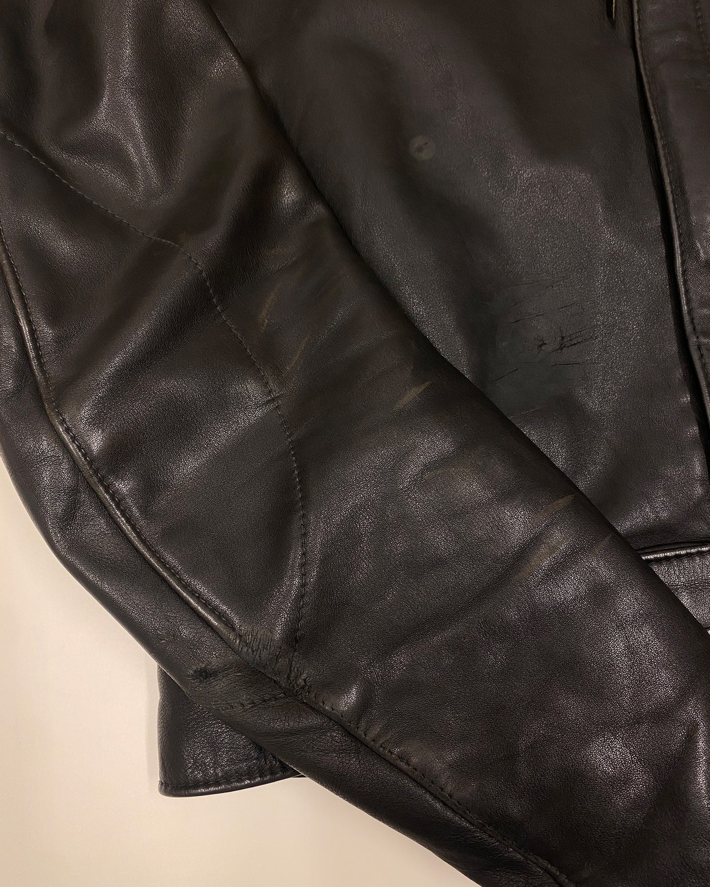 Harro 1970s Racing Leather Jacket Black