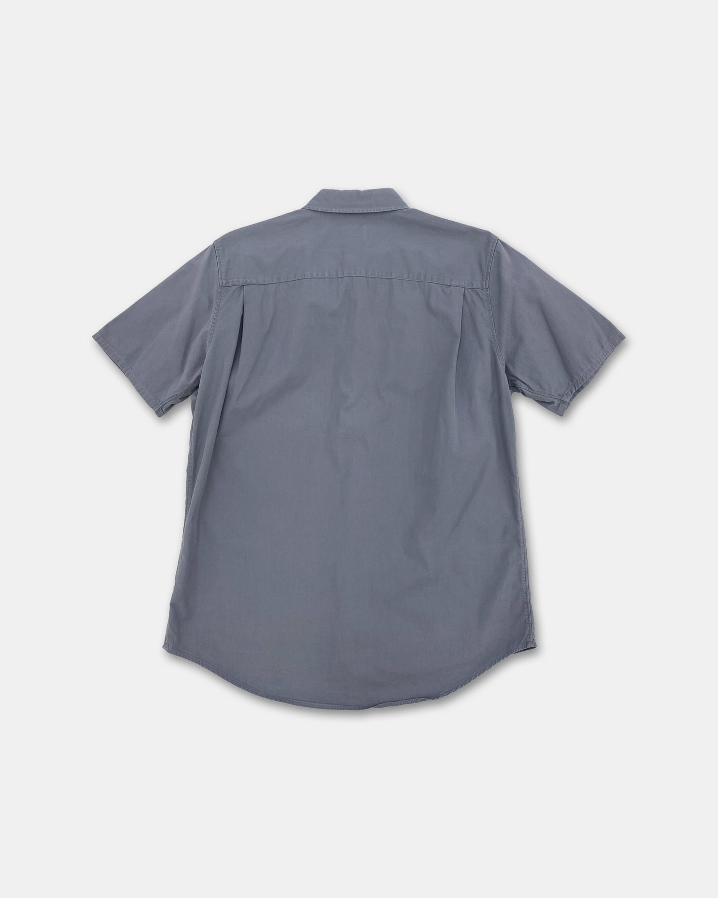 Helmut Lang 1998 Satin Striped Short Sleeve Shirt Grey