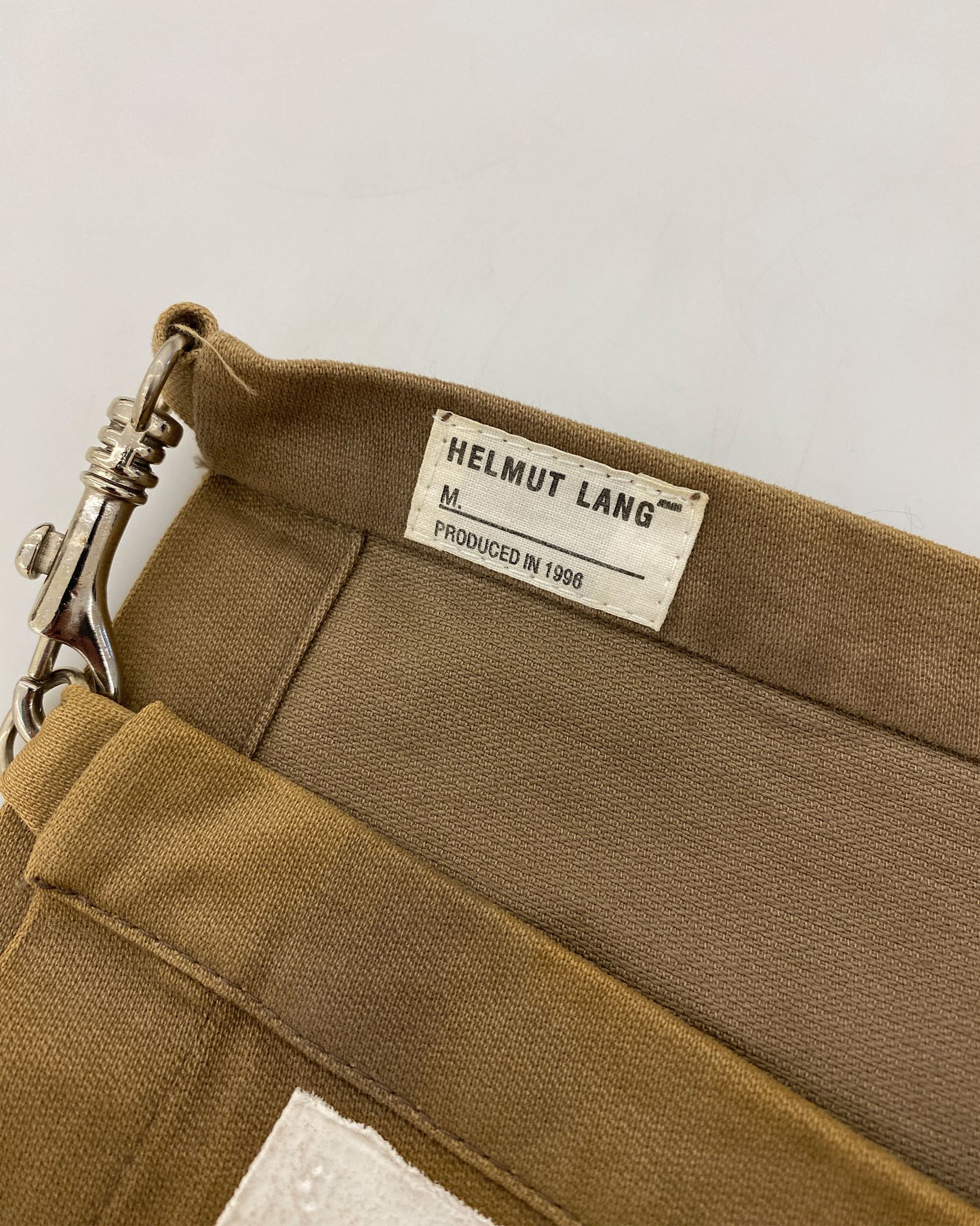 Helmut Lang 1996 Stripes Apron Belt Brown