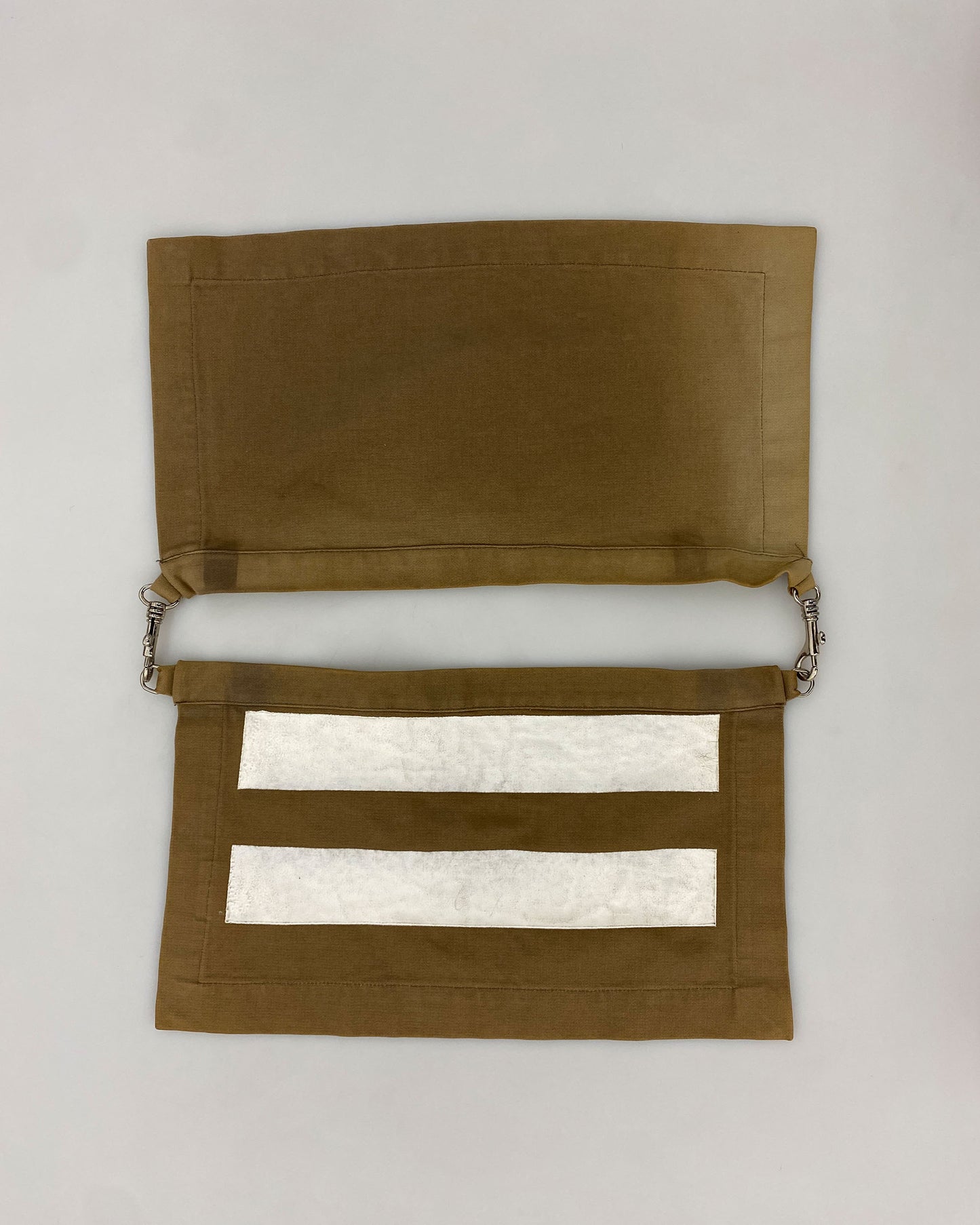 Helmut Lang 1996 Stripes Apron Belt Brown