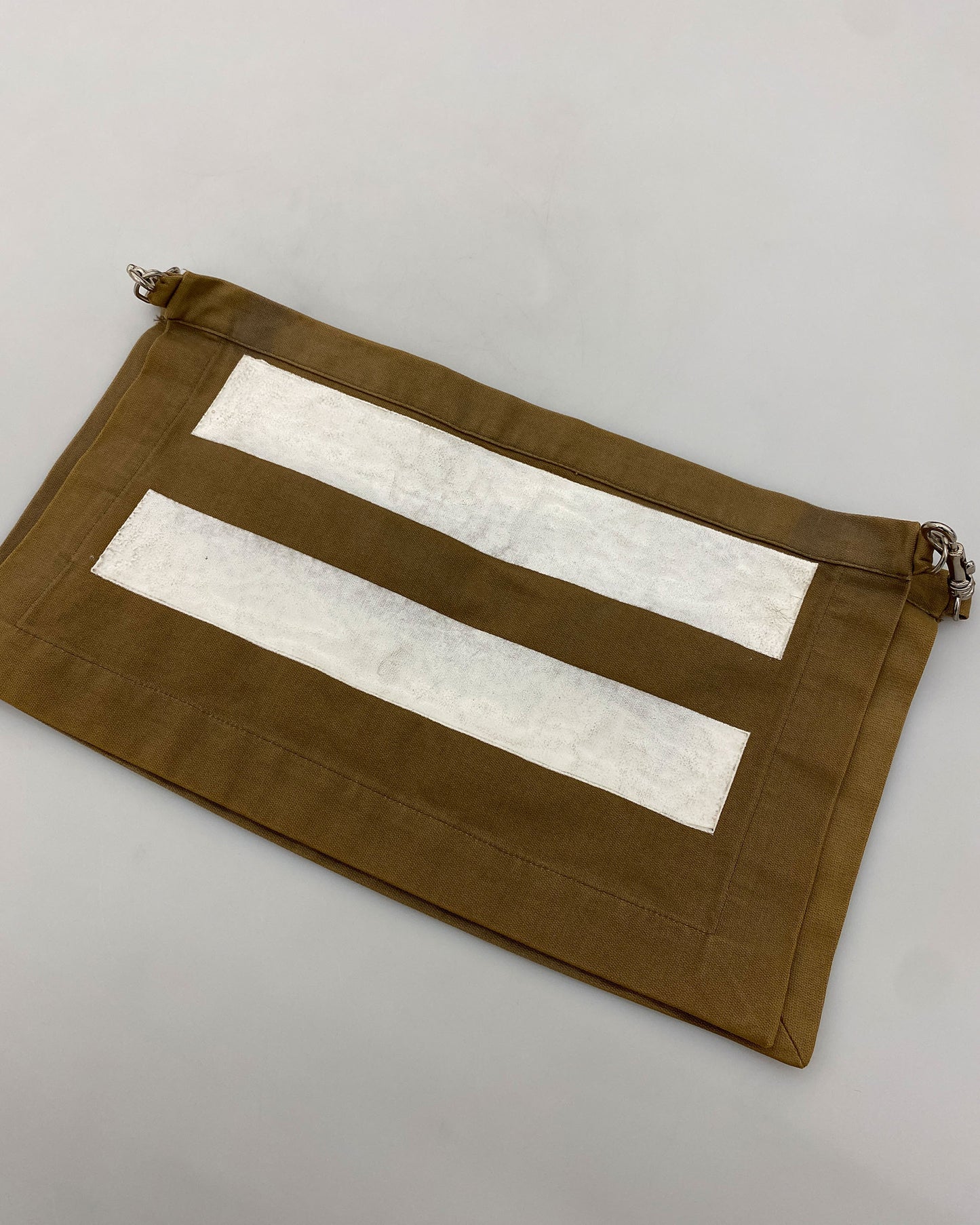 Helmut Lang 1996 Stripes Apron Belt Brown