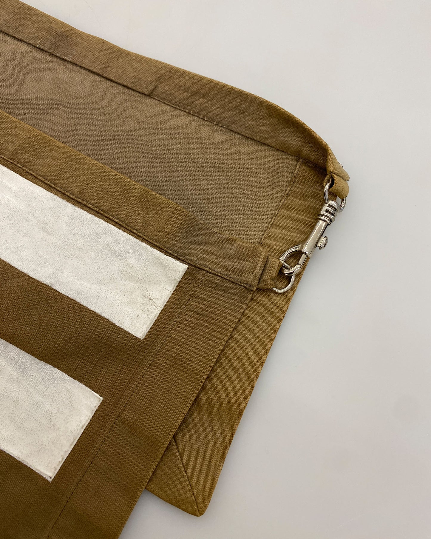 Helmut Lang 1996 Stripes Apron Belt Brown