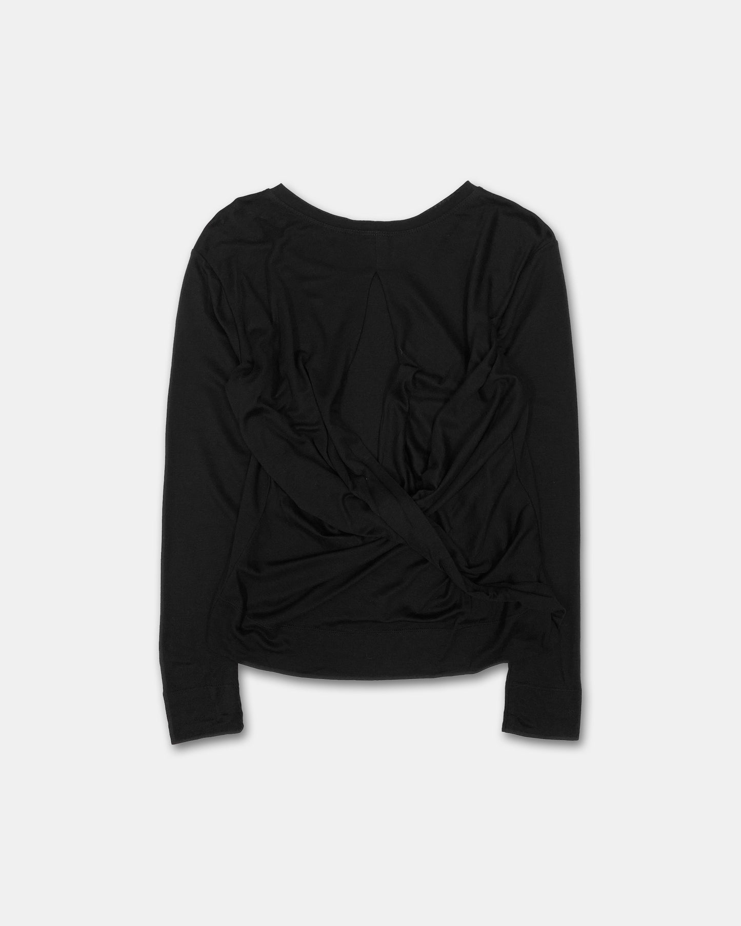 Helmut Lang 2010s Twisted Back Longlseeve Top Black