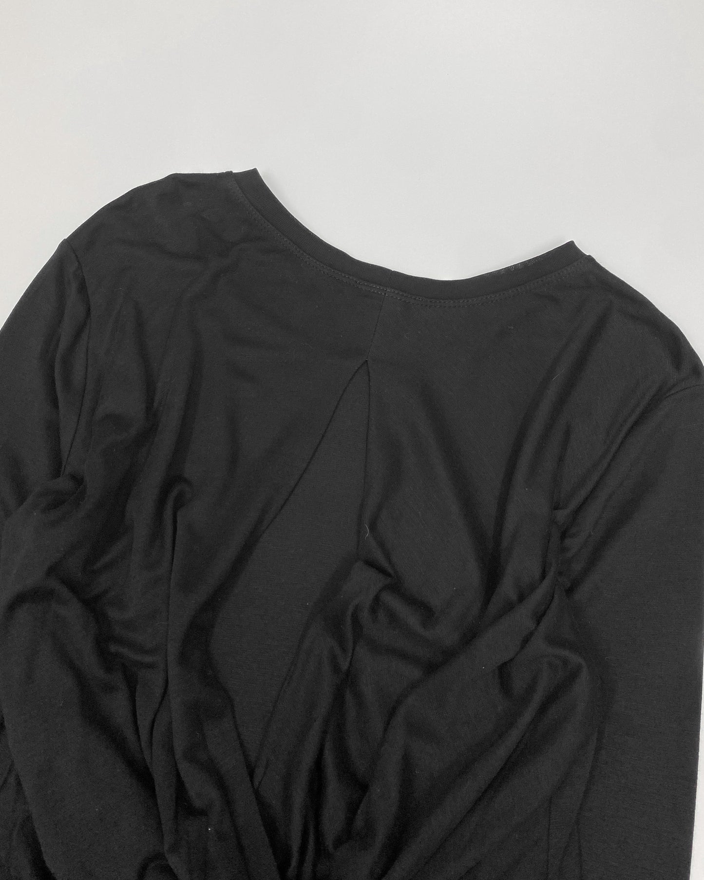 Helmut Lang 2010s Twisted Back Longlseeve Top Black
