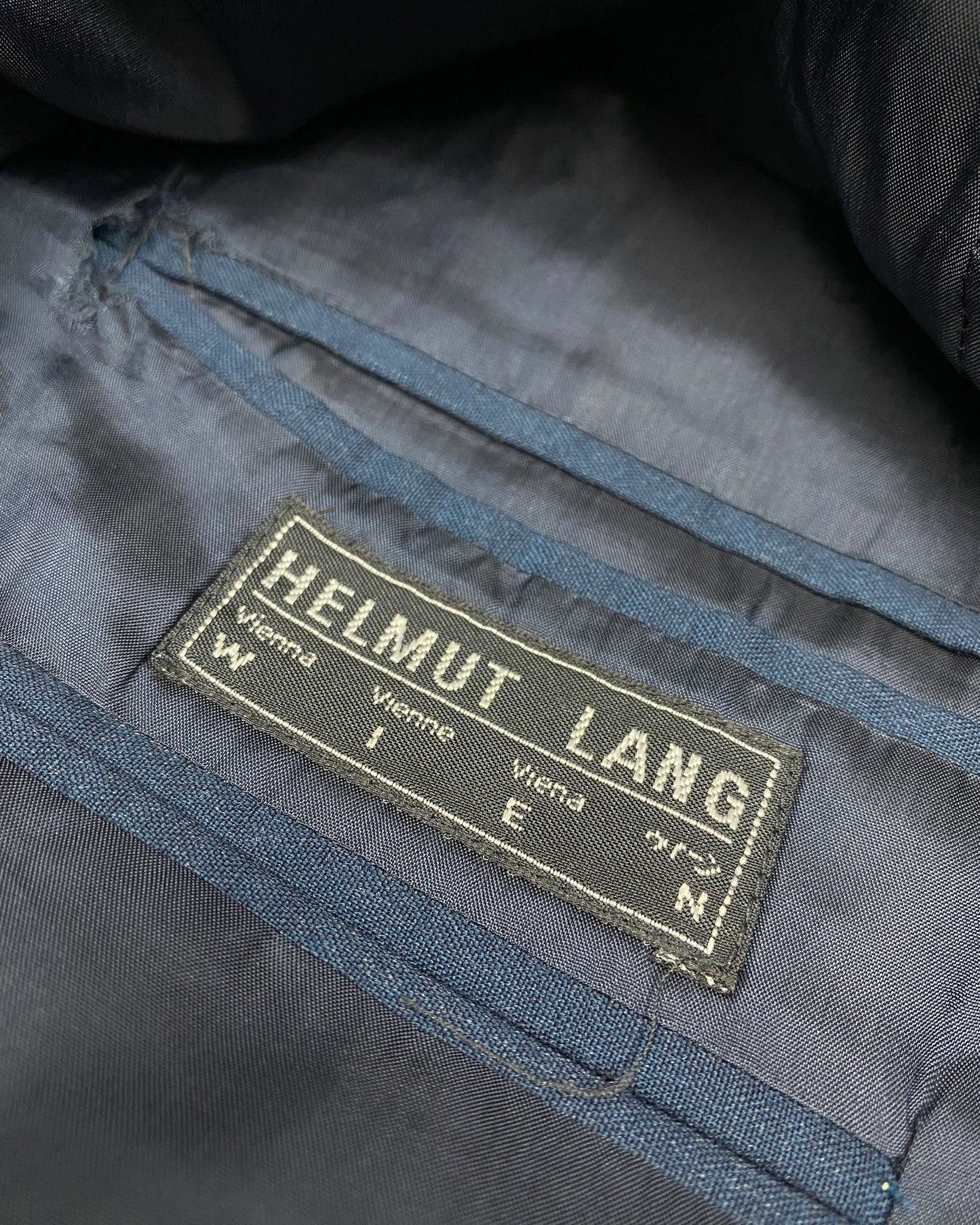 Helmut Lang 1980s Vienna Tag Wool Blazer Jacket Navy