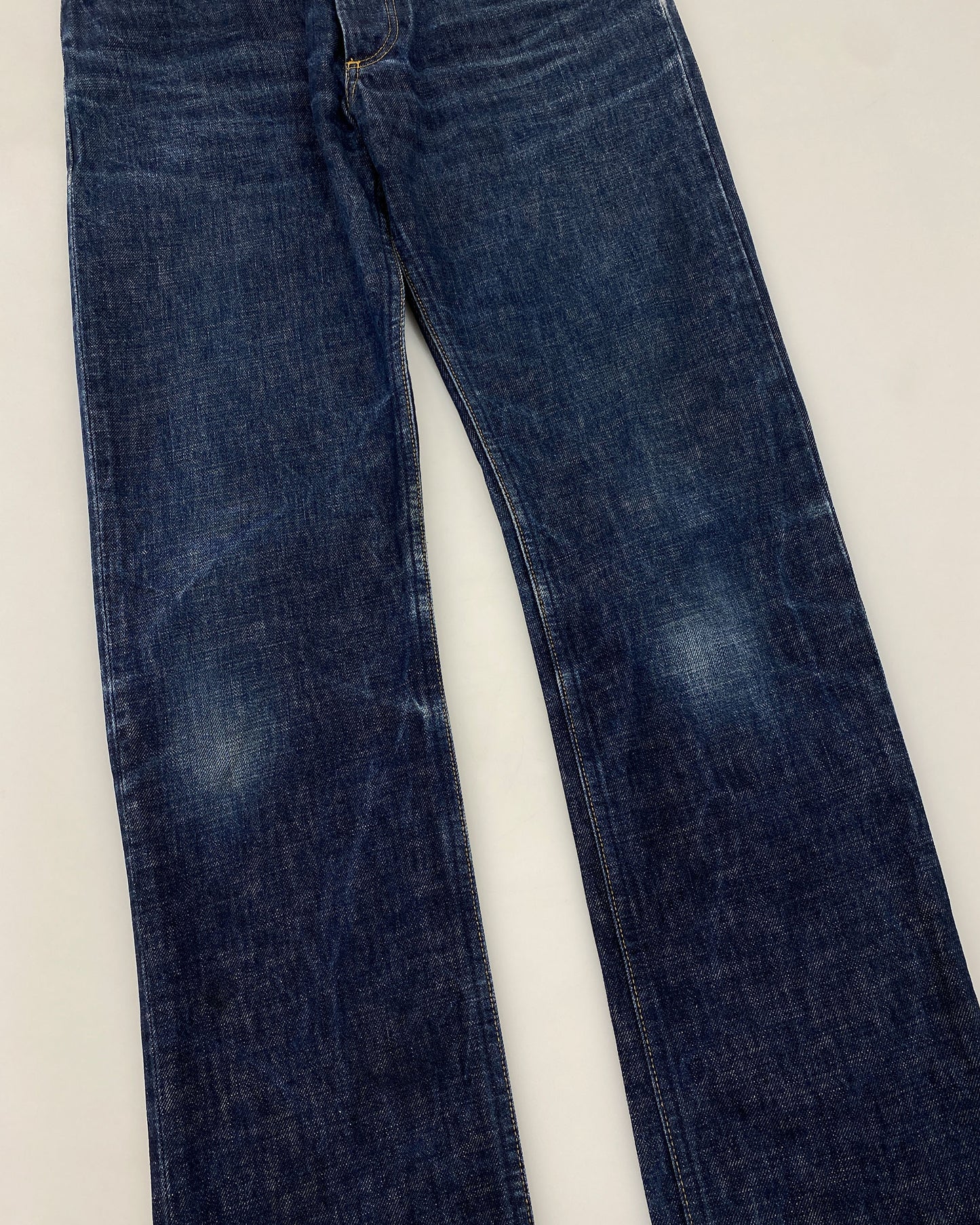 Helmut Lang 2000er Italienischer Schnitt Klassischer Denim Blau 