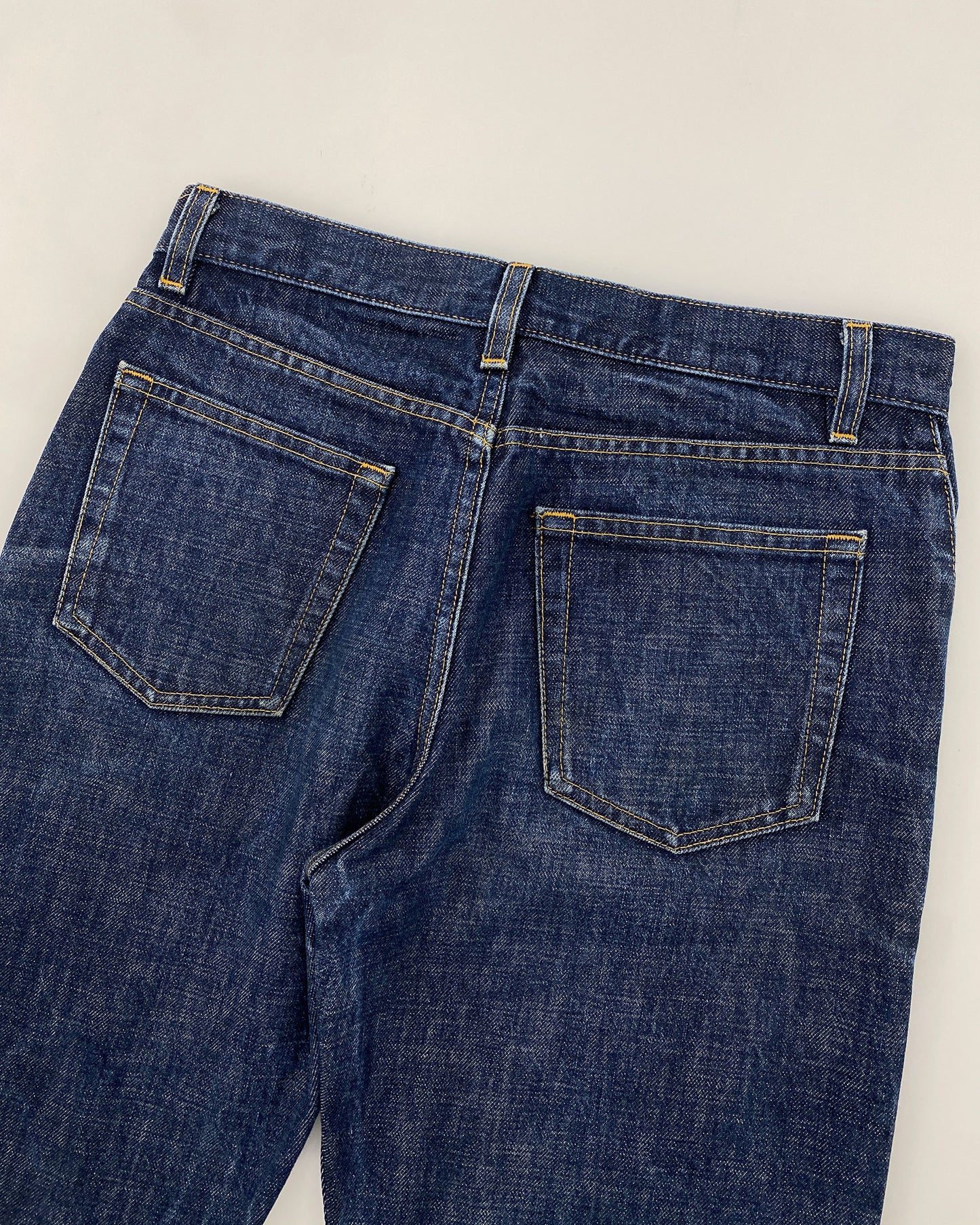 Helmut Lang 2000er Italienischer Schnitt Klassischer Denim Blau 