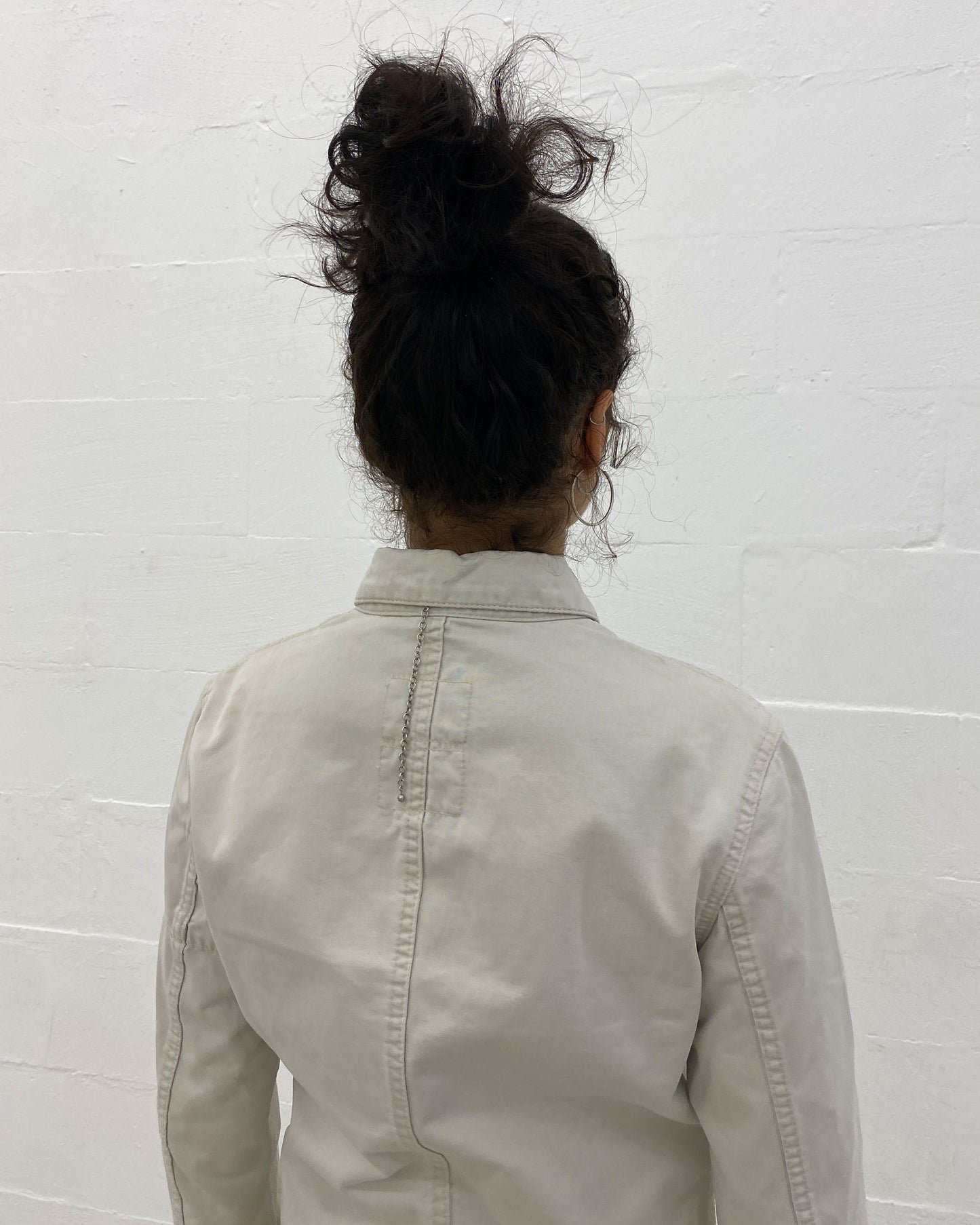 Helmut Lang 2000s Slim 2 Pocket Denim Jacket White