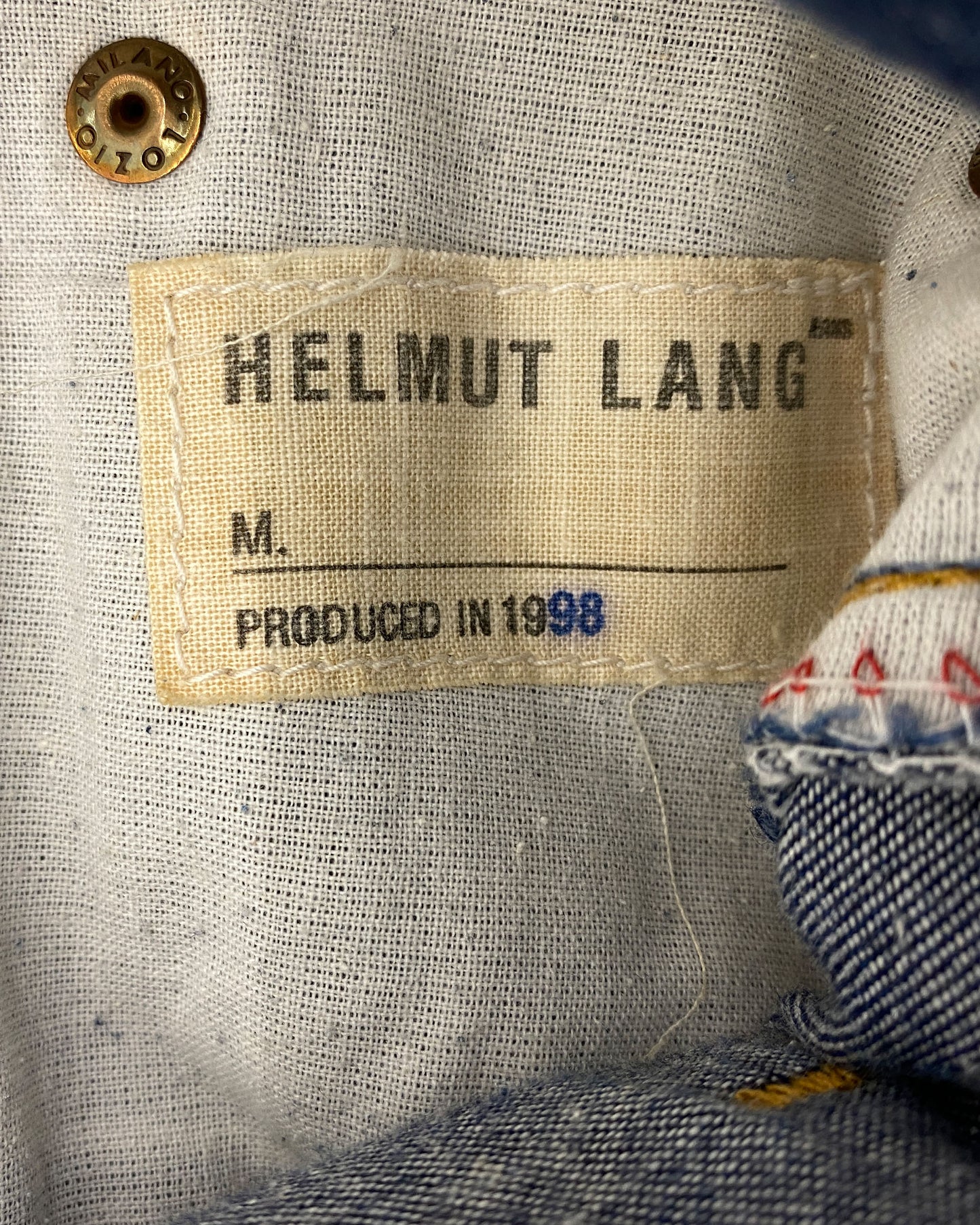 Helmut Lang 1998 Light Fabric Denim Blue