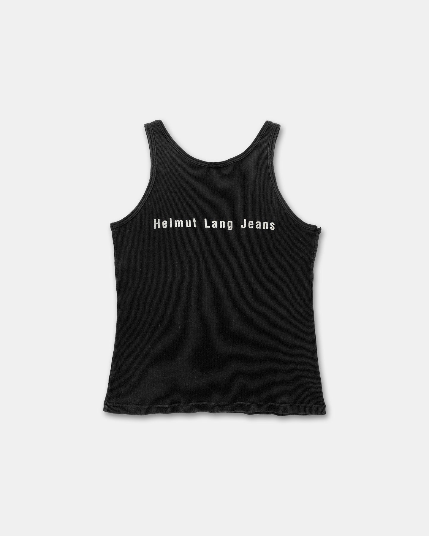 Helmut Lang Jeans 1996 Jesus Tanktop Schwarz 