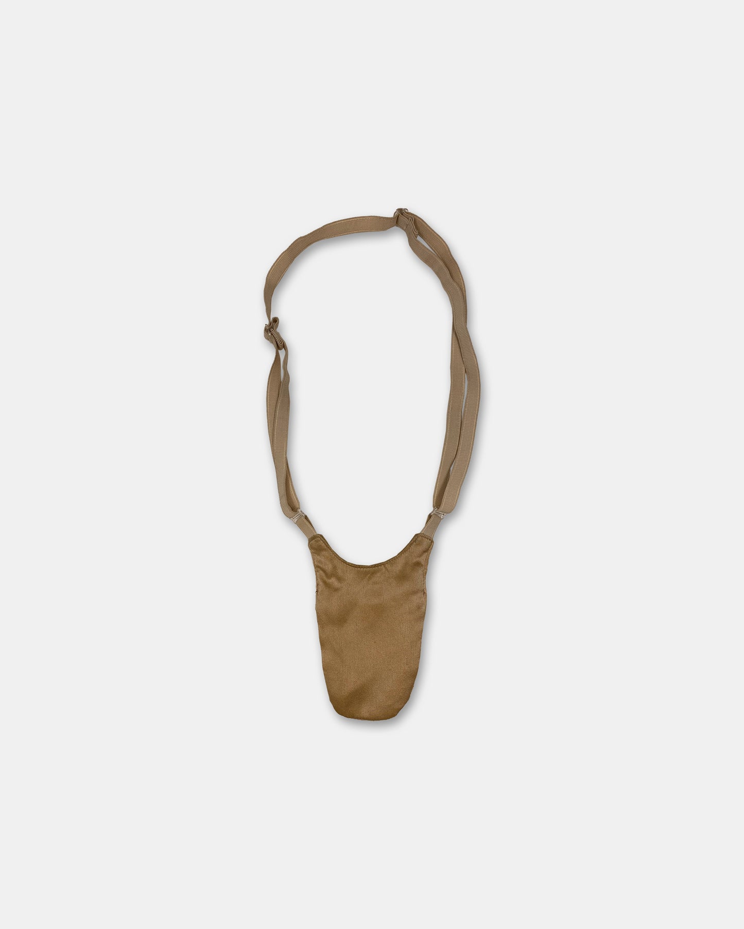 Helmut Lang SS2000 Small Satin Silk Bra Pouch Bag Beige