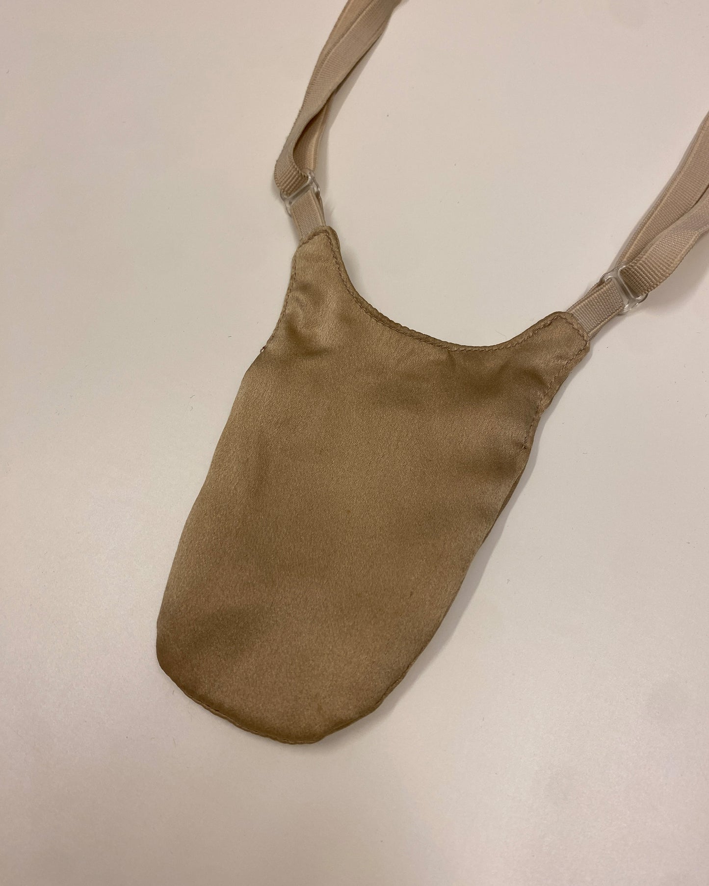 Helmut Lang SS2000 Small Satin Silk Bra Pouch Bag Beige