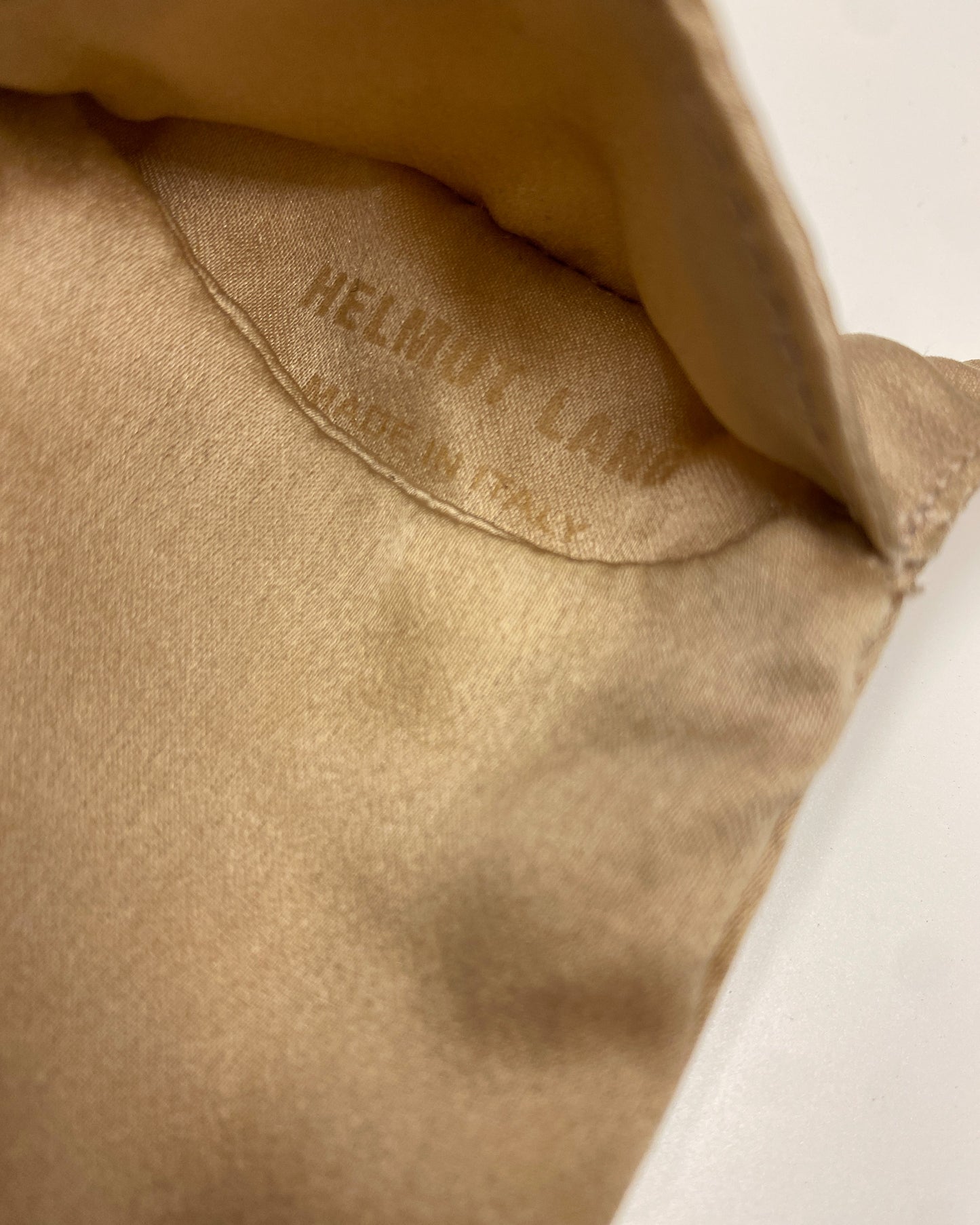 Helmut Lang SS2000 Small Satin Silk Bra Pouch Bag Beige