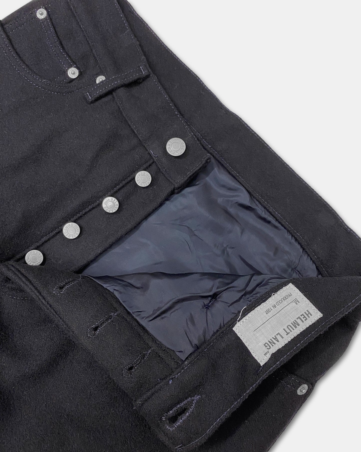 Helmut Lang 1997 Wool GTR Pants Navy