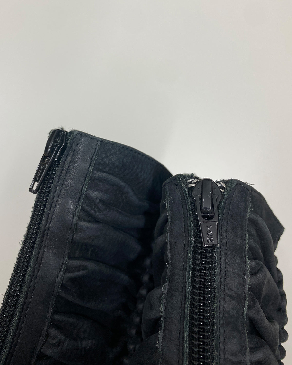 Jean-Michel Cazabat 2000s Gathered Leather Heels Black